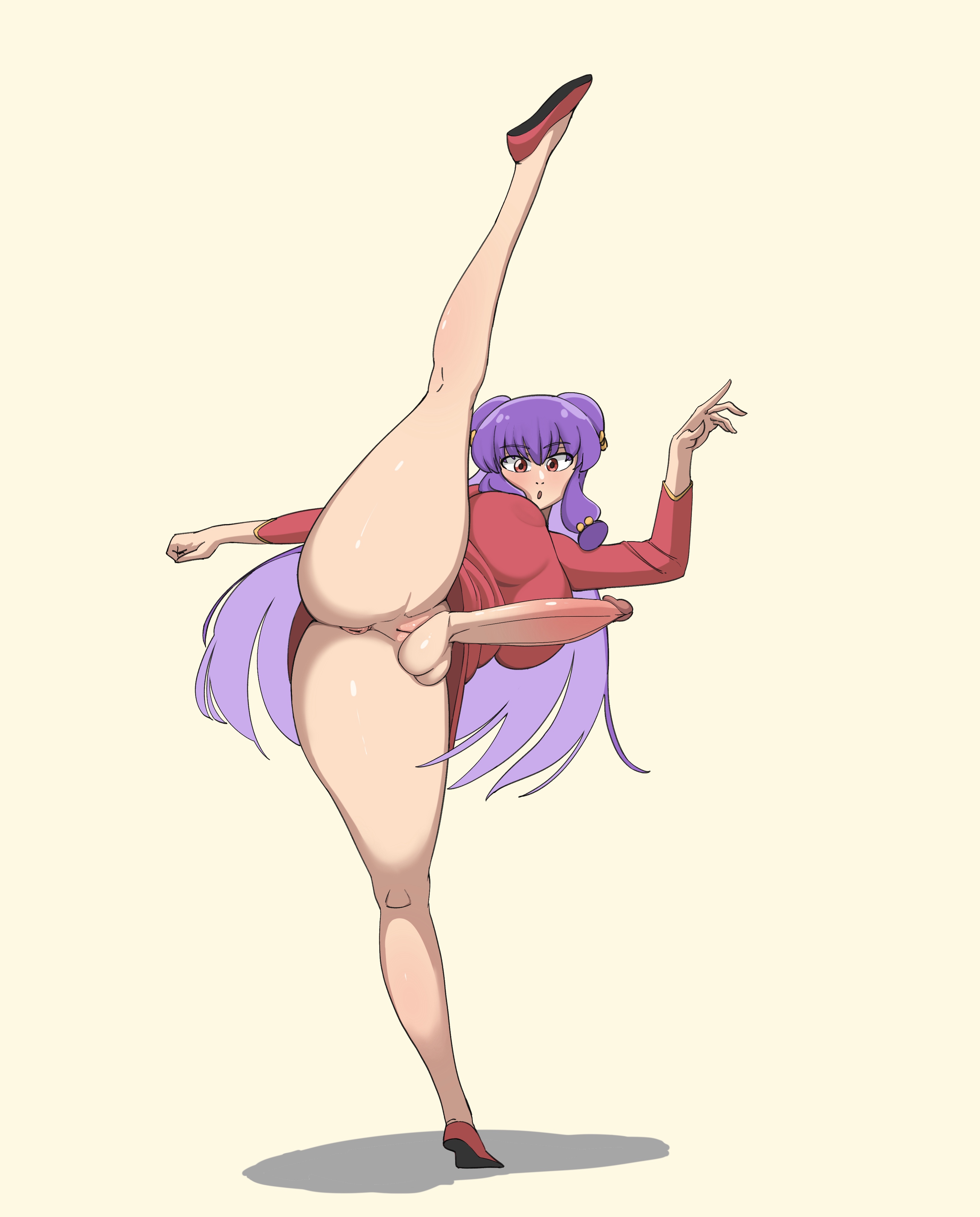big ass, big breasts, big butt, big penis, breasts, futanari, intersex, kurisu dy, penis, shampoo, shampoo (ranma 1/2)