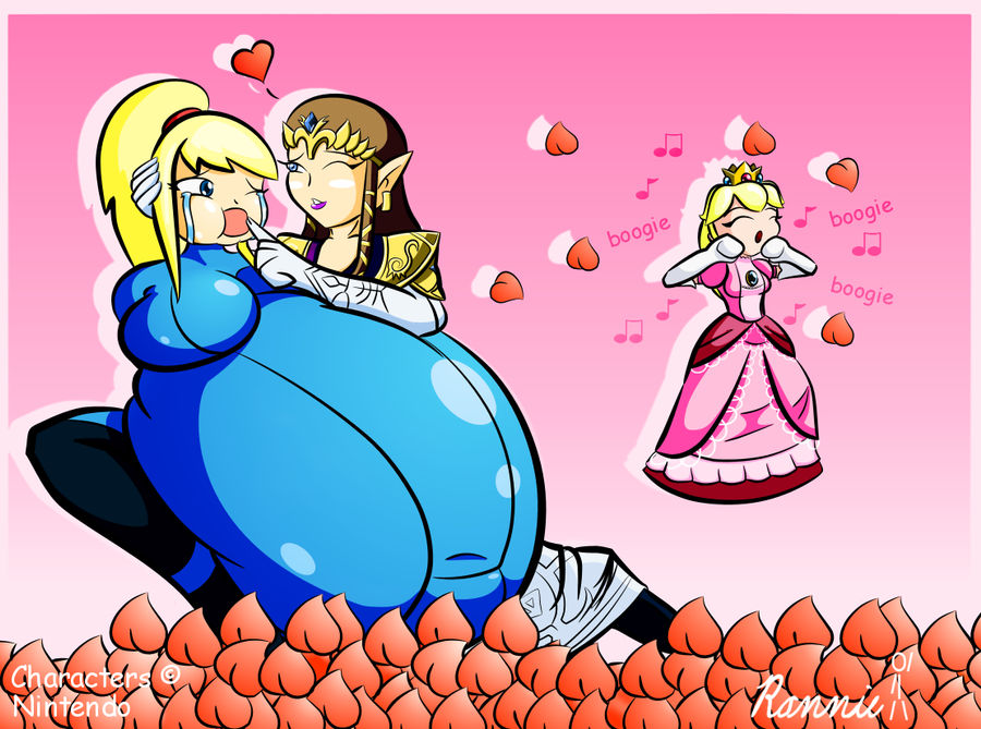 2009 3girls belly_expansion fat_fetish feeder feederism female force_feeding heart hyper_belly inflation konekoryu mario_(series) metroid multiple_girls nintendo peach_(fruit) princess_peach princess_zelda samus_aran stuffing super_smash_bros. tagme the_legend_of_zelda twilight_princess zelda_(twilight_princess) zero_suit_samus