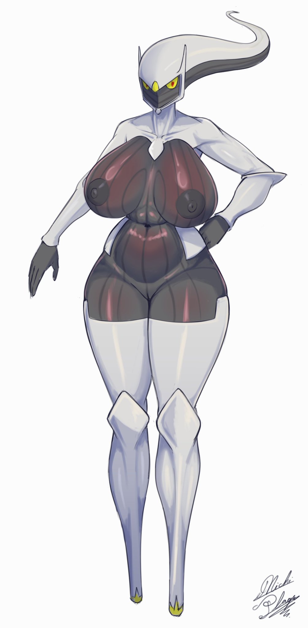 1girls, 2026, anthro, arceus, breasts, female, female only, game freak, goddess, humanoid, legendary pokemon, michi plaga, mythical pokemon, nintendo, nipples, nude, nude female, pokemon, pokemon (species), tagme, white background