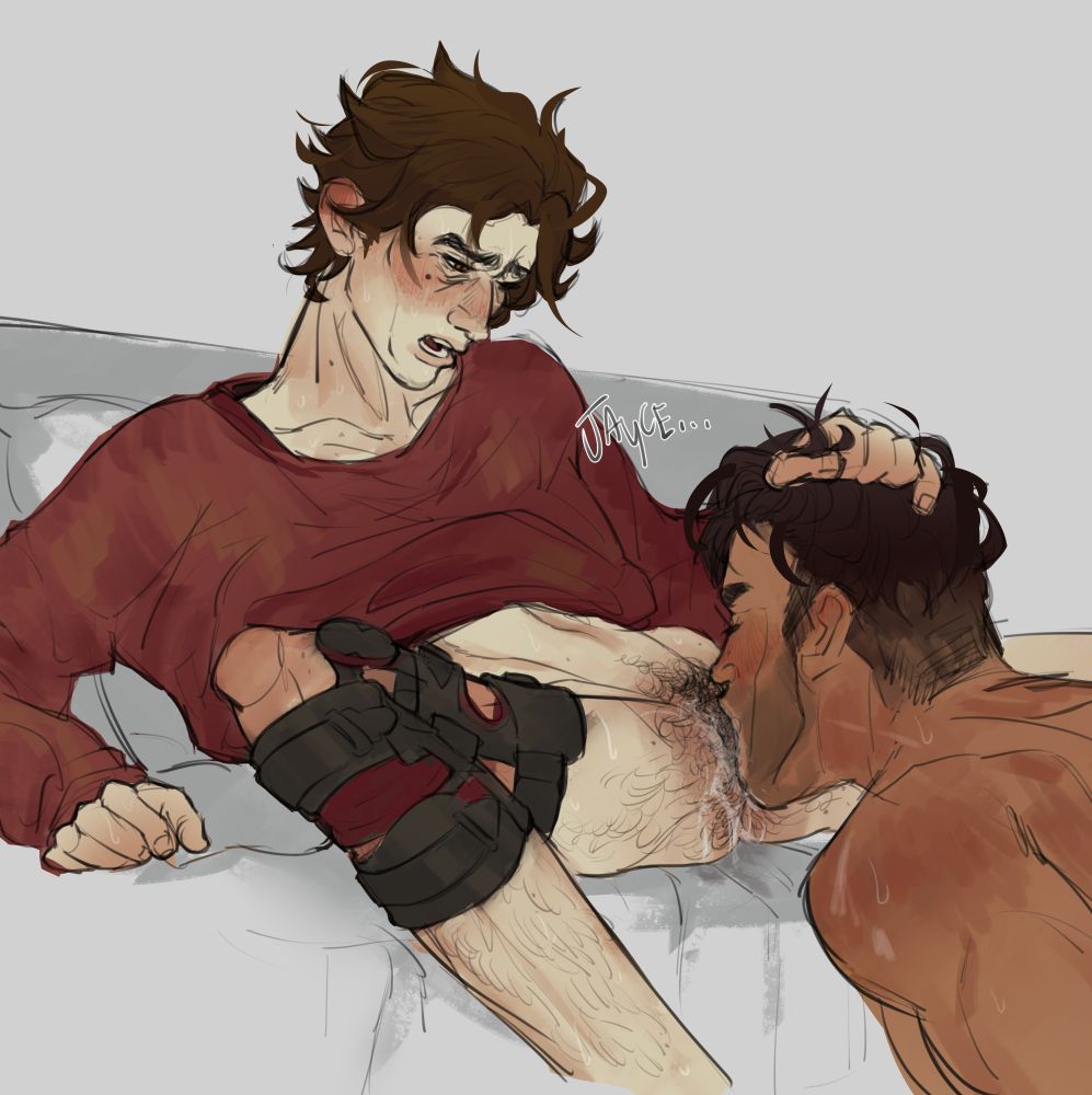 1cuntboy, 2boys, 2d, alternate version available, arcane, arcane jayce, arcane viktor, beard, beard stubble, big clitoris, big hands, blush, clitoris, closed eyes, color, colored, cum, cum drip, cumming, cumming from oral, cumming from vaginal sex, cunnilingus, cuntboy, cuntboy focus, cuntboy penetrated, cuntboy/male, cuntboysub, daddy and twink, dark skin, dark-skinned male, digital media (artwork), dripping cum, dripping precum, dripping pussy, dripping wet, eating out, eating pussy, english text, exposed pussy, face, flushed, flushed cheeks, flushed face, fucking, fucking good and hard, fucking pussy, gay, gay male, grabbing hair, hairy pussy, hand on head, hands, hands in hair, holding down, holding partner, hungry, hungry mouth, intersex, jayce, jayce talis, jayvik, latino, latino male, laying down, league of legends, leg brace, licking, licking clitoris, licking pussy, light skin, light-skinned male, looking down, loving couple, loving gaze, loving it, male, male focus, male/male, moaning, moaning in pleasure, mole, mole on body, mole on pussy, muscular, muscular male, nude, nude male, open mouth, oral penetration, oral sex, pale skin, partially clothed, pillow, pink pussy, pink pussy lips, pulling hair, pussy, pussy dripping, pussy focus, pussy juice, pussy juice drip, pussy lips, red shirt, romantic couple, sex, shaved pussy, shirt only, side view, size difference, sketch, skinny male, sloppy, sloppy sounds, spread legs, spreading, submissive, submissive male, thighs, tongue, tongue in pussy, trans male, trans man, transgender, transgender man, transmasc, transmasc vaginal, vagina, vaginal juices, vaginal penetration, vaginal sex, version, viktor (league of legends), watching, wet pussy, white background, yanking hair, yaoi