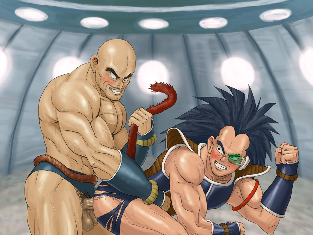 2boys anal boner dragon_ball dragon_ball_z erection gay green-tinted_eyewear male male_only nappa raditz scouter tinted_eyewear yaoi