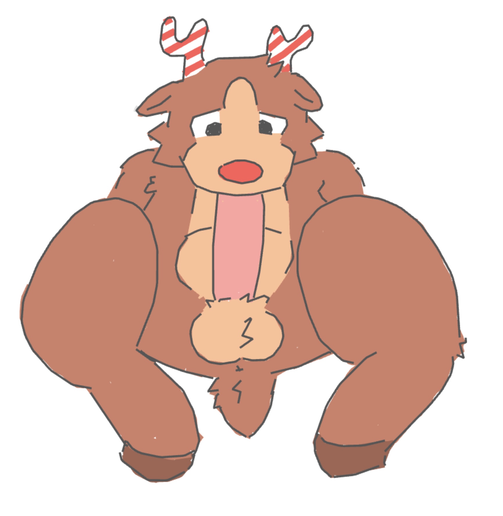 1boy, animal genitalia, anthro, anthro male, anthro only, anthro solo, antlers, anus, autofellatio, balls, big cock, big penis, brown body, brown fur, cheek tuft, cock, dandy's world, deer, dick, digital media (artwork), ears down, felixmcfurry, flat colors, free draw, furry, furry male, furry only, furry solo, hooves, jpeg, long penis, male, male anthro, male anus, male furry, male masturbation, male only, masturbation, no human, no humans, no shading, no-human, non-human, non-human only, only furry, only male, penis, penis in mouth, penis in own mouth, pink penis, plain background, red nose, reindeer, roblox, roblox game, rudie (dandy's world), simple background, sitting, sitting down, small antlers, solo, solo anthro, solo furry, solo male, striped antlers, sucking own penis, sucking penis, tail, testicles, unshaded, white background