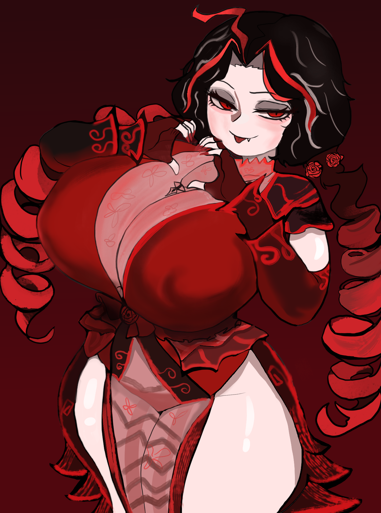 big breasts, breasts, female, limbus company, nicolina (limbus company), nipples visible through clothing, project moon, tagme