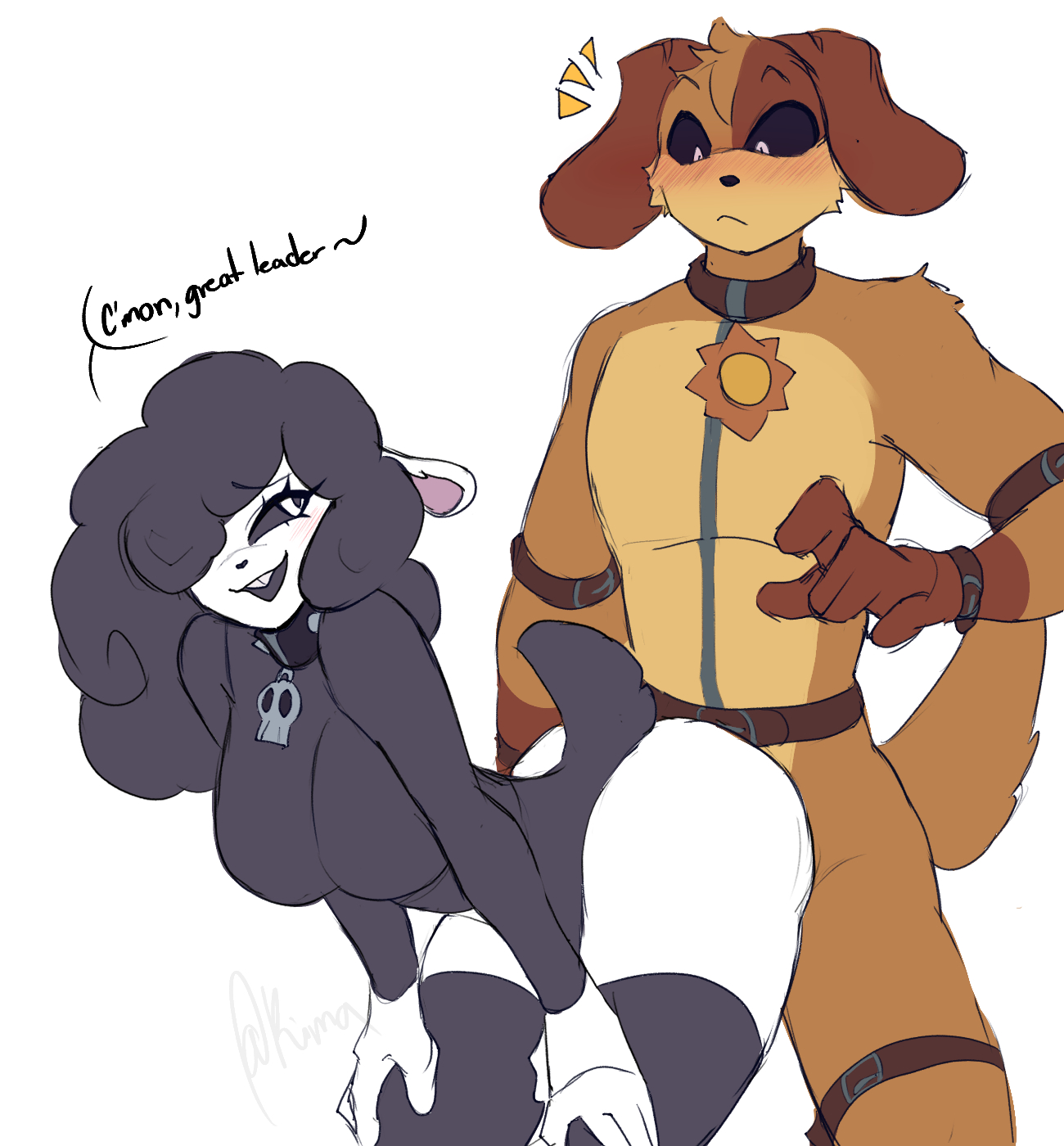 1boy, 1boy1girl, 1boys1girls, 1female1male, 1girls, 1male1female, 2024, 2024s, 2d, 2d (artwork), 2d artwork, anthro, anthro female, anthro male, anthro on anthro, anthro only, anthrofied, ass, baba chops, baba chops (poppy playtime), black body, black eyes, black fur, black hair, black sclera, black sheep, black tail, black wool, blush, blush lines, blushing, bovid, bovine, brown ears, brown hands, buck teeth, buckteeth, butt, canid, canine, canis, caprine, critters (poppy playtime), dialogue, digital art, digital drawing, digital drawing (artwork), digital media, digital media (artwork), digital painting, digital painting (artwork), dog, dog boy, dog ears, dog humanoid, dog tail, dogboy, dogday, dogday (poppy playtime), doggy, domestic dog, duo, english, english dialogue, english text, eyebrows, eyelashes, female, female anthro, floppy ears, fur, furry, furry female, furry male, furry only, hair, hair over one eye, hi res, jewelry, ki kidrew, long black hair, long hair, male, male anthro, mammal, mob entertainment, mob games, nightmare critters, no humans, one eye obstructed, open mouth, open smile, orange body, orange fur, orange hands, orange skin, orange tail, pink inner ear, poppy playtime, poppy playtime (chapter 3), poppy playtime (chapter 4), sheep, sheep ears, sheep girl, sheep humanoid, sheep tail, sheepgirl, sheeps, silver skull necklace, silver skull pendant, simple background, skull accessory, skull necklace, skull pendant, smile, smiling, smiling at viewer, smiling critters, straight, sun accessory, sun necklace, sun pendant, tagme, tail, teeth, text, thick thighs, thighs, video games, white background, white body, white eyes, white face, white pupils, white skin, wide hips, wool, wool (fur), wool hair