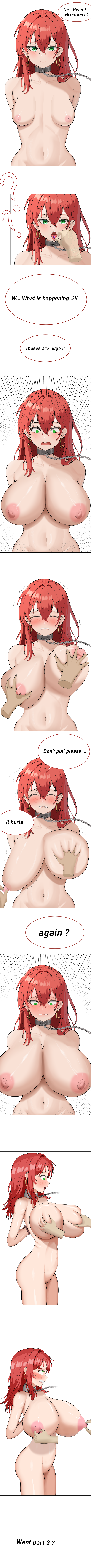 ai_generated breast_expansion breast_grab breast_inflation chains comic defeated defeated_heroine from_side gigantic_breasts grabbing grabbing_breasts huge_breasts huge_nipples original pov pov_hands prisoner rape webtoon