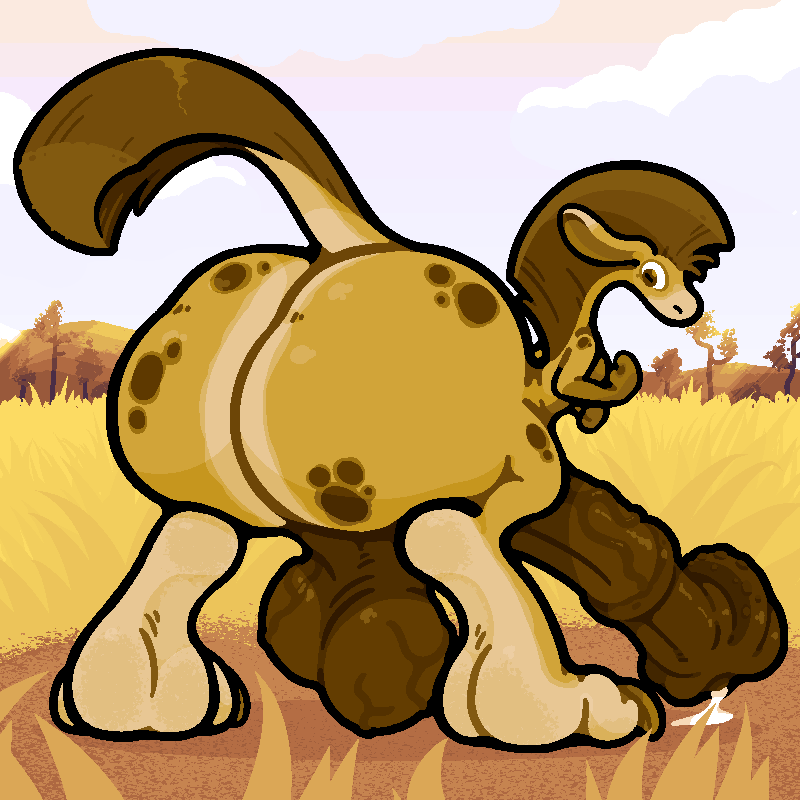 2023 animal_genitalia animal_penis anthro ass balls big_balls big_butt big_eyes big_feet big_penis biped bodily_fluids bottom_heavy brown_balls brown_body brown_eyes brown_markings brown_penis butt_focus cel_shading claws cloud countershade_face countershade_feet countershading cum day detailed_background digitigrade dipstick_ears ear_markings equine_genitalia equine_penis erection feet flared_penis genital_fluids genitals gloves_(marking) grass horizontal_pupils huge_balls huge_butt huge_cock huge_feet hyper hyper_balls hyper_genitalia hyper_penis leaning leaning_forward long_ears long_tail looking_at_viewer looking_back looking_back_at_viewer male mane markings mouthless multicolored_ears nude nude_anthro nude_male outside palocampis penis plant pupils rear_view semi-anthro shaded sky small_arms solo spots spotted_markings tail tan_body tan_markings thin_tail three-quarter_view toe_claws toes toony vein veiny_balls veiny_penis yowesephth