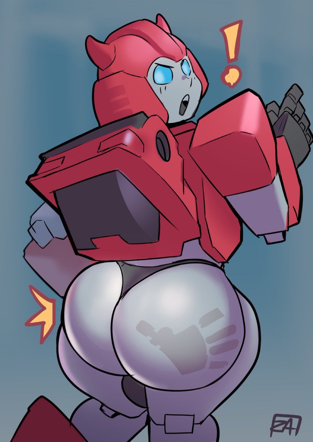 1boy, ass, big ass, caked up, cliffjumper, fat ass, femboy, gay, huge ass, male, male only, robot, slap mark, spank marks, thick ass, transformers, zestysauce