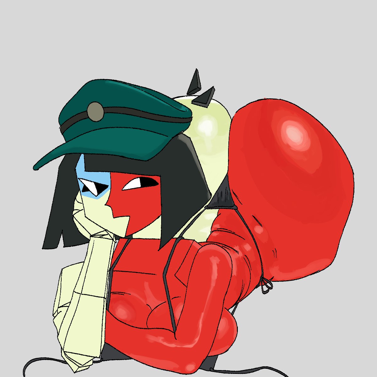 1girls, 2026, 2d, 2d (artwork), ass, big ass, big breasts, big butt, bikini, breasts, bubble butt, cap, color, colored, curvaceous, curvaceous ass, curvy, digital drawing (artwork), digital media (artwork), disembodied head, dream bbq, dumbsmutty, dumbwitchyy, ena, ena (dream bbq), ena (series), fat ass, fat butt, female, female only, glistening, glistening ass, glistening butt, hat, huge ass, huge butt, joel g, large ass, large butt, looking aside, lying, lying on stomach, micro bikini, on stomach, polygonal, red body, resting head, simple background, solo, solo female, thick ass, thick butt, two-tone body, untied bikini top, voluptuous, voluptuous female, white body