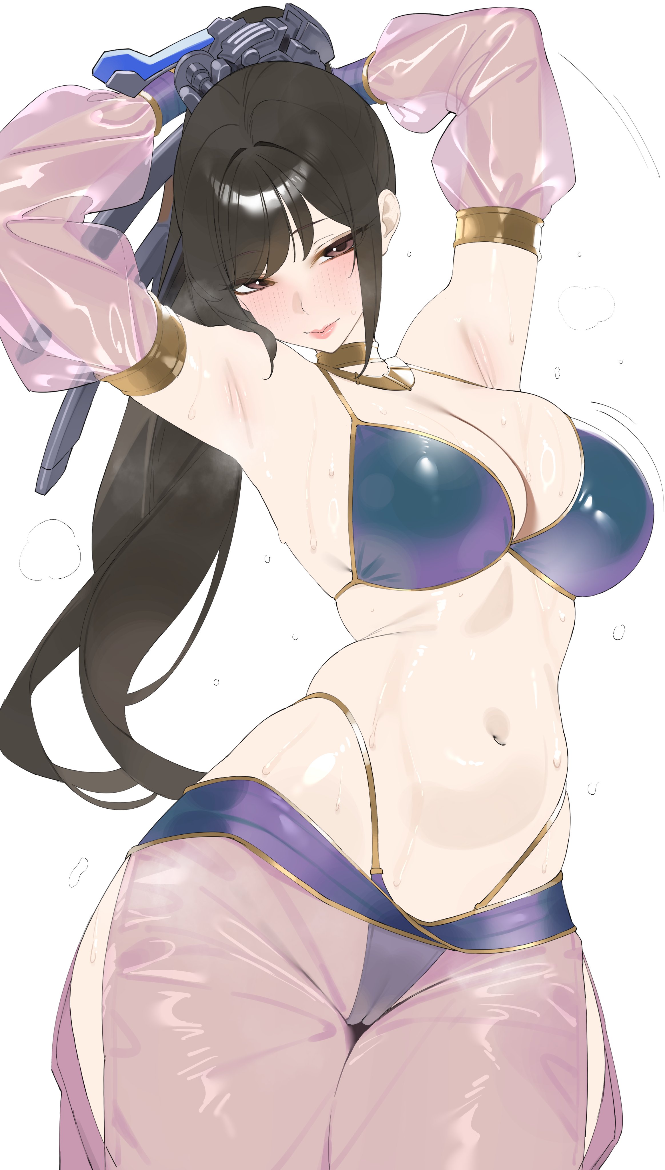 1girls, breasts, byeon dha, eve (stellar blade), female, female focus, female only, large breasts, light skin, light-skinned female, solo, stellar blade, thick thighs, thighs, wide hips