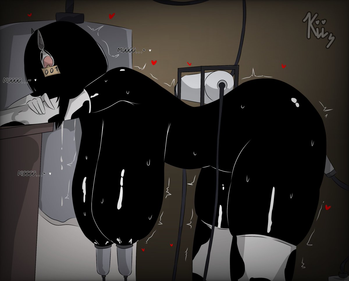 1female, 1girl, 1girls, 2026, 2d, 2d (artwork), 2d art, 2d artwork, arms, armwear, armwear only, big boobs, big breasts, black arms, black body, black face, black hair, black hands, black legs, black neck, black skin, boobs, breast milk, breast milking, breasts, color, colored, cow ears, cow horns, cow print, cow print armwear, cow print gloves, cow print legwear, cow print stockings, cow print thigh highs, digital, digital art, digital drawing, digital drawing (artwork), digital media, digital media (artwork), ear tag, elbow gloves, entity, exposed breasts, female, female focus, female solo, forced milking, giant boobs, girl, girl focus, girl solo, gloves, hair, hands, head, hearts, hearts around body, hips, humongous boobs, humongous breasts, large boobs, large breasts, leaning, leaning forward, leaning on surface, legs, legwear, legwear only, milk, milk container, milk machine, milker, milking, milking breasts, milking machine, mooing, motion lines, nate hand gesture, neck, nipples covered, non-human, nonhuman, questionable consent, red hearts, sagging boobs, sagging breasts, shaking, shaking lines, short hair, shoulder length hair, solo, solo female, stockings, sweat, sweatdrop, sweaty, sweaty body, sweaty female, tagme (artist), thigh highs, thigh highs only, thighhighs, thighs, tremble lines, trembling, twitter link, twitter source, unknown species, watermark