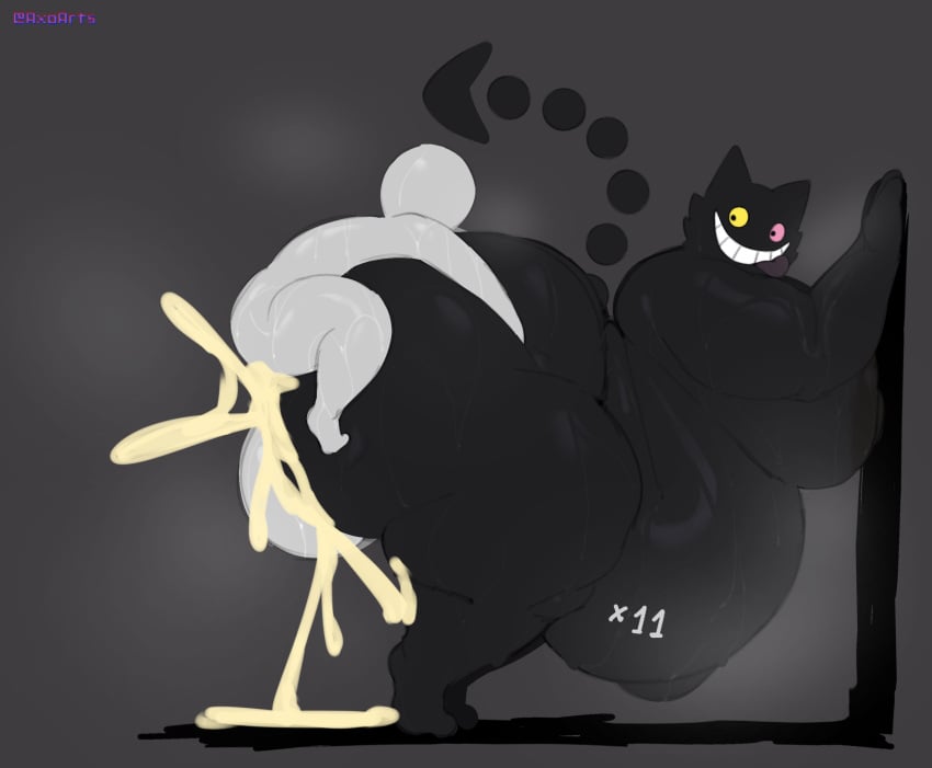 anthro, anthro penetrated, axoarts, big ass, big moobs, big thighs, creampie, cum in ass, cum inside, cum overflow, deltarune, excessive cum, excessive genital fluids, fat ass, fat butt, fat male, felid, felid humanoid, feline, friend (deltarune), gay, huge ass, huge balls, huge cock, hyper penis, male impregnation, male penetrated, male penetrating male, male/male, manboobs, moobs, moobs bigger than head, mpreg, obese, obese anthro, obese male, overweight, overweight male, smaller penetrating, tongue out, undertale (series)