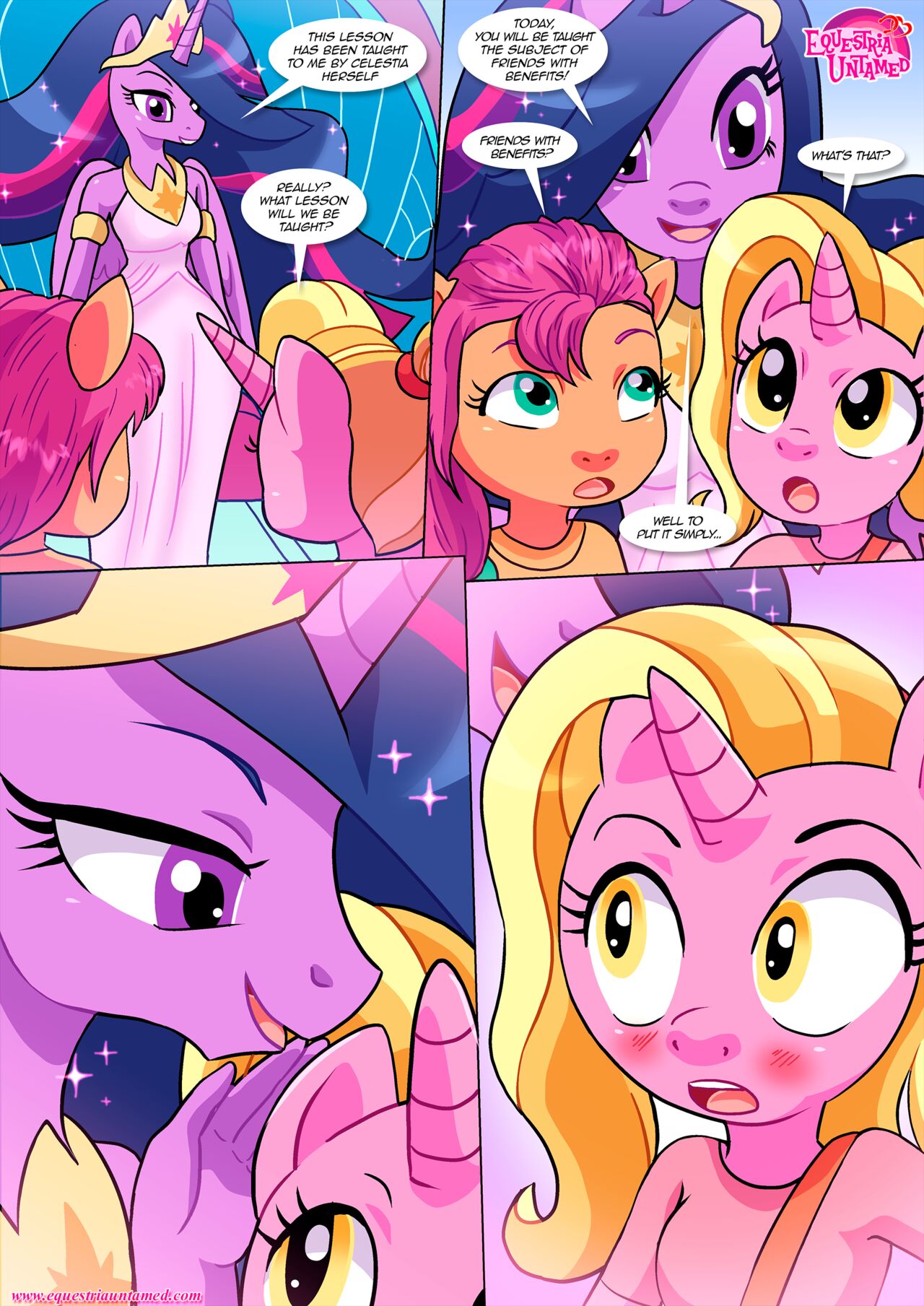 bbmbbf comic english_text equestria_untamed female friendship_is_magic hasbro lesson_for_the_generations luster_dawn_(mlp) mlp_g5 my_little_pony page_9 palcomix princess_twilight_sparkle_(mlp) queen_twilight_sparkle_(mlp) sunny_starscout_(mlp) tagme text twilight_sparkle_(mlp)