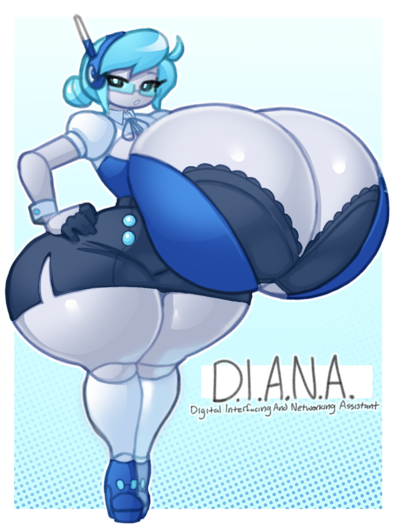 1girls, angstrom, big breasts, breasts, cleavage, enormous breasts, female, female focus, female only, giant breasts, gigantic breasts, glasses, huge breasts, hyper breasts, large breasts, massive breasts, robot, robot girl, robot humanoid, tagme, thick thighs, thighs