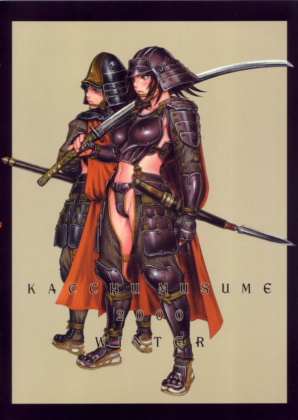 2000 2girls armor clothing female female_only multiple_girls revealing_clothes tagme tsukasa_jun unconvincing_armor