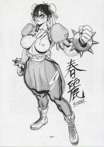 1994 1girls angry antenna_hair bangs blood boots bracelet breasts breasts_out bun_cover china_dress chinese_clothes chun-li double_bun dress female female_only fighting_stance fist foreshortening frown human injury jewelry large_breasts legs looking_at_viewer monochrome muscle nipples no_bra open_clothes open_shirt outstretched_arm pantyhose ribbon sash scan short_dress short_hair side_slit signature solo spiked_bracelet standing straight_hair street_fighter sweat text thick_thighs thighs torn_clothes torn_pantyhose traditional_media tsukasa_jun