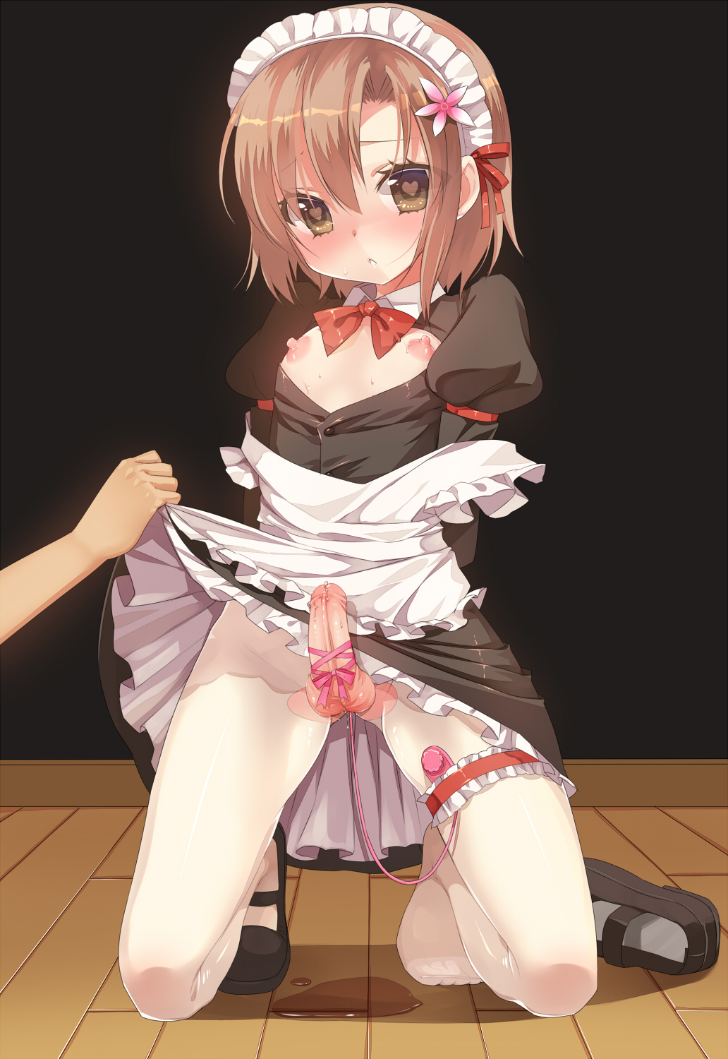 dress, femboy, male, malesub, ribbon, trap, vibrator
