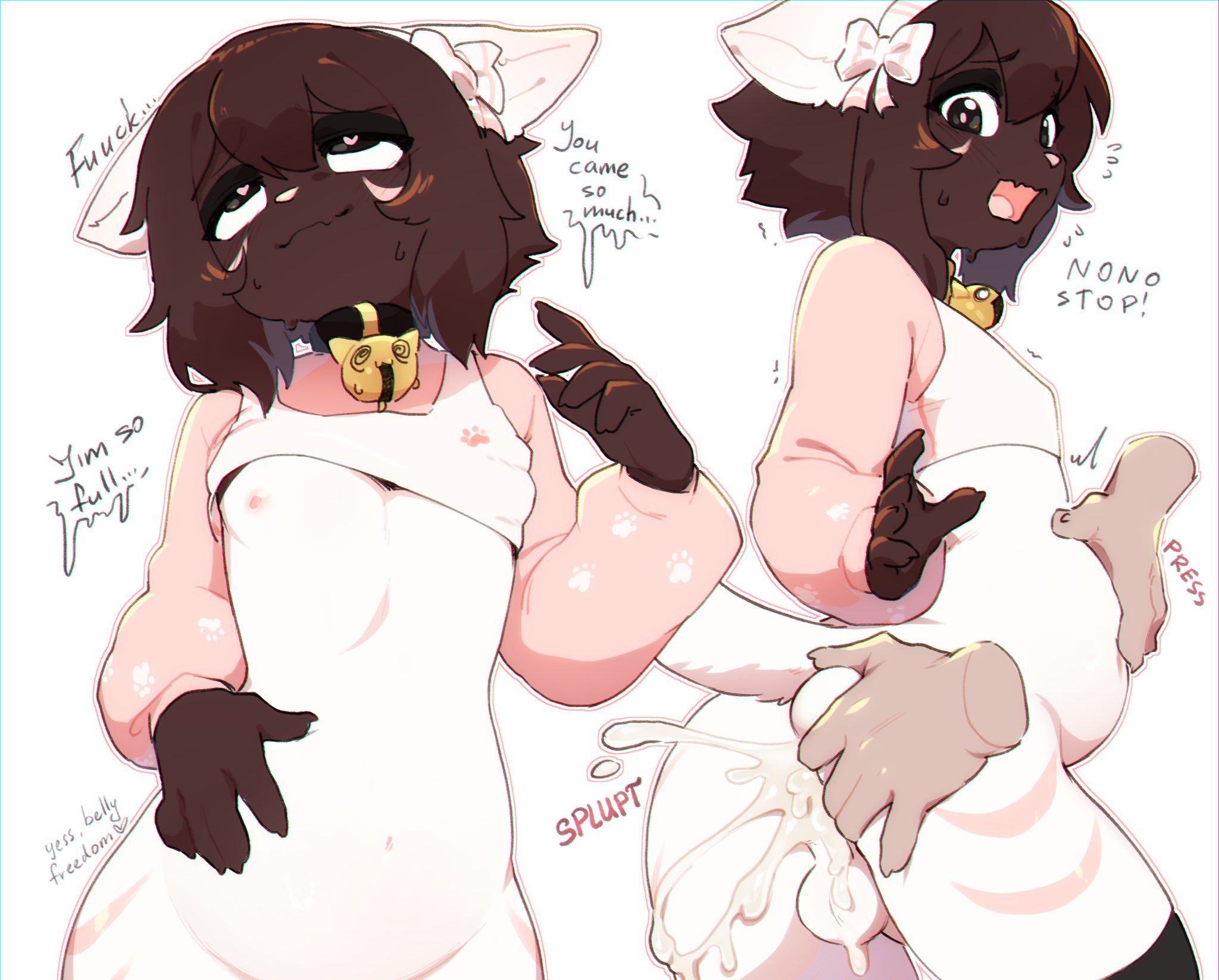 anthro, anthro on anthro, anthro penetrated, anthro penetrating, anthro penetrating anthro, balls, character request, cum in ass, cum in pussy, cum inside, femboy, overflowing cum, tagme, vallshad