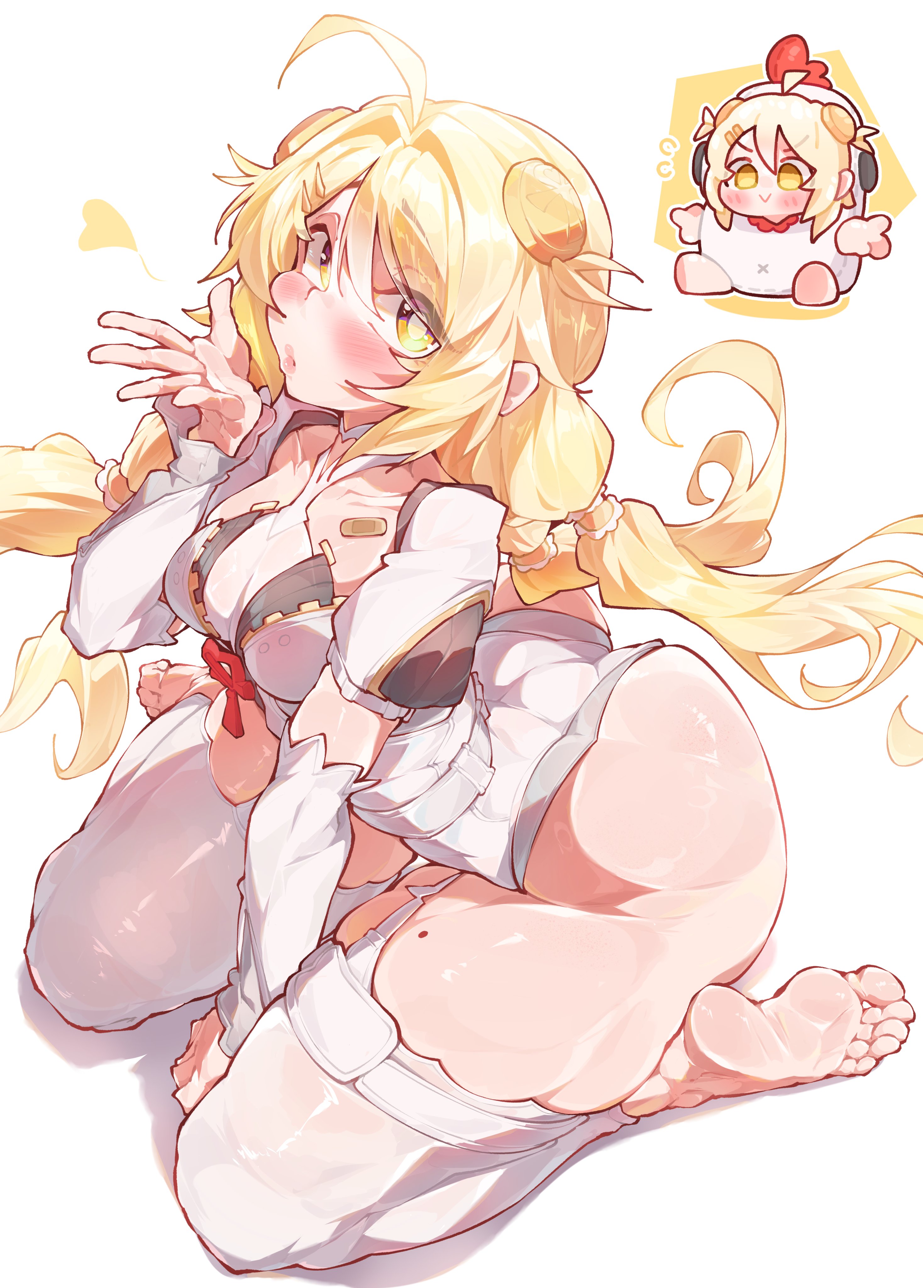 1girls, barefoot, blonde, blonde female, blonde hair, child bearing hips, clothed, feet, female, female only, hips, hoyoverse, light skin, light-skinned female, mihoyo, orcavice, phoenix reffaella, thick, thick hips, thick thighs, wide hips, zenless zone zero