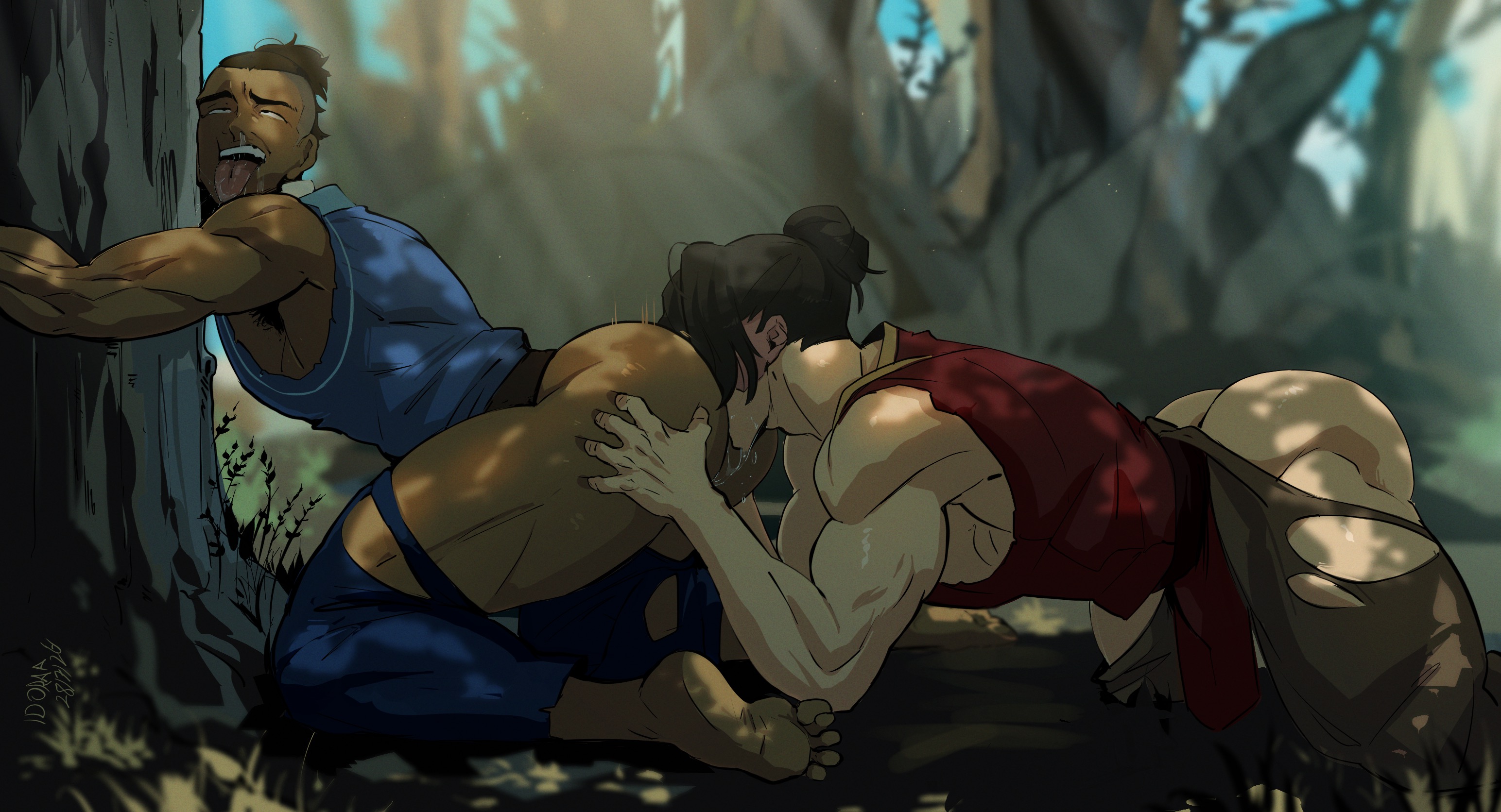 ass, ass grab, avatar legends, avatar the last airbender, drool, drooling, eating, eating ass, gay, gay anal, gay sex, idoraad, kneeling, licking ass, lilprincyvi, male, male only, male/male, muscles, muscular, muscular male, pleasure face, pleasured, rimming, rimming male, ripped clothing, ripped pants, sokka, zuko