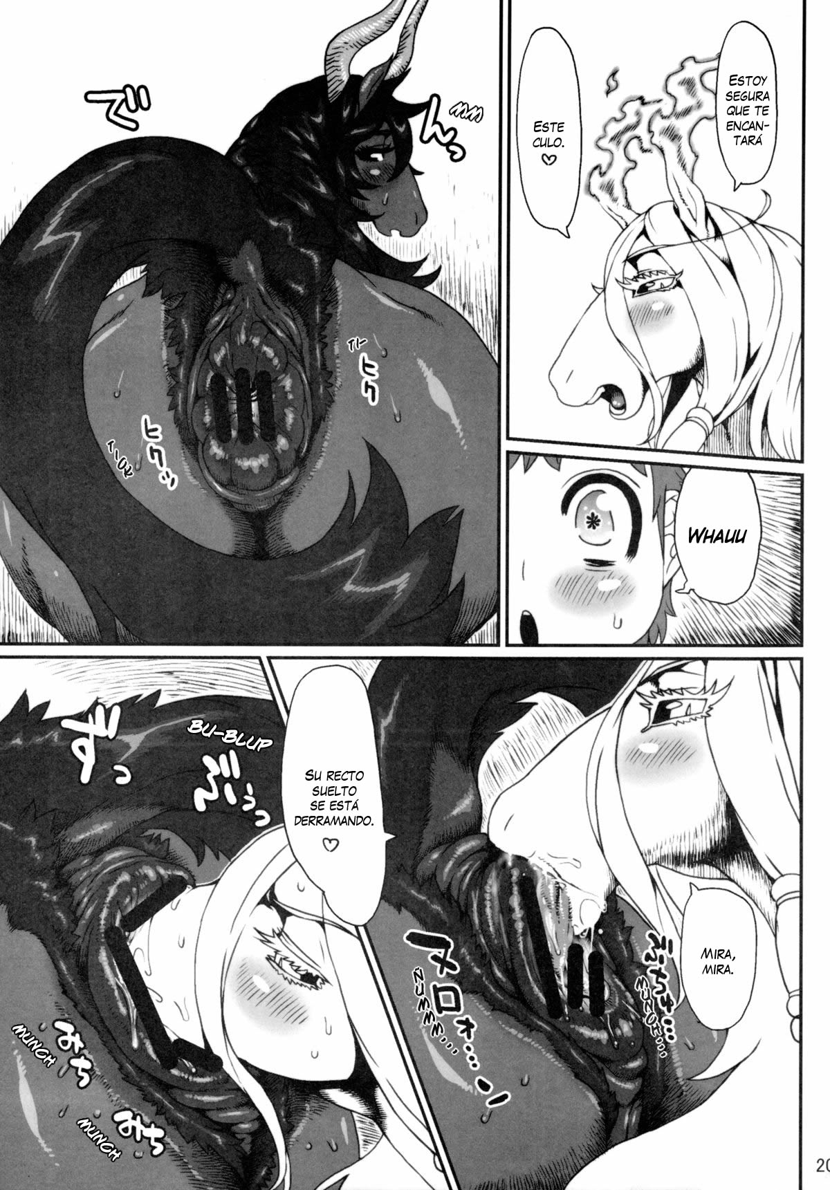 anilingus, anilingus from female, double deck, equine, equine anus, feral, horse, nezumi, puffy anus, rimjob, rimming