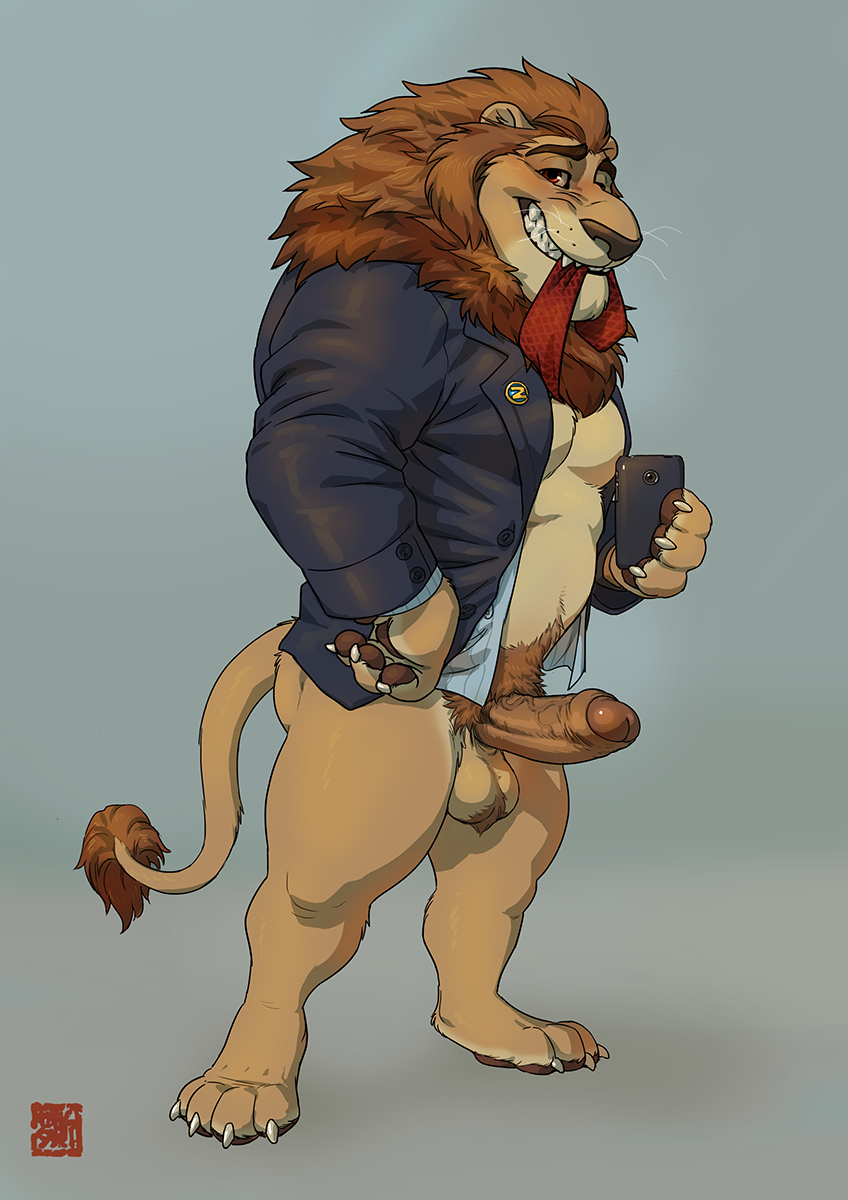 balls clothing disney fur leodore_lionheart lion male male_only muscular penis pubic_hair rossciaco zootopia