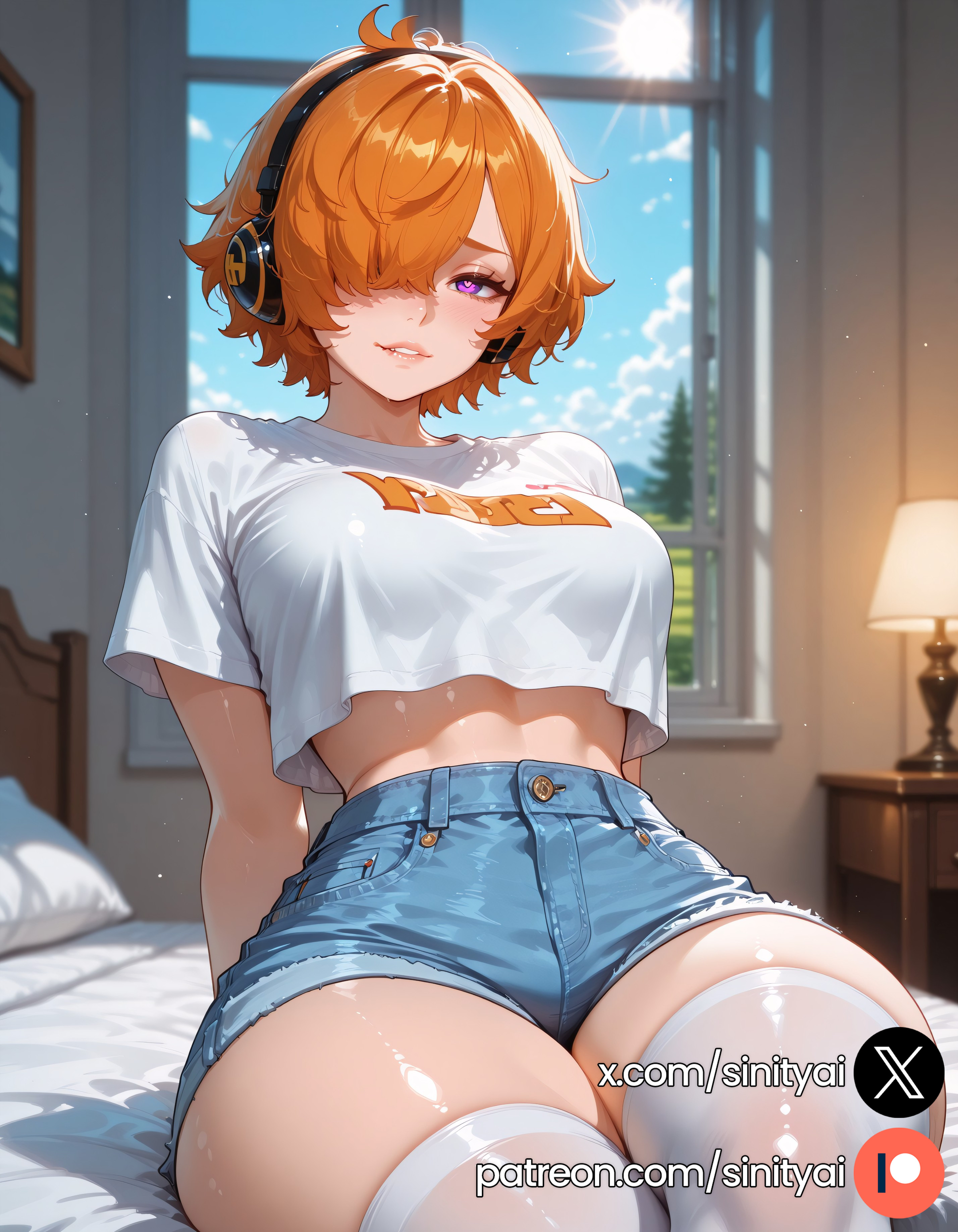 1girls, 2025, ai generated, ass, big ass, big breasts, blurred background, blurry background, depth of field, female, female only, hi res, high quality, high resolution, highres, huge ass, huge breasts, huge thighs, nsfw, one piece, one piece: egghead arc, orange hair, patreon, patreon exclusive, patreon link, patreon logo, patreon url, patreon username, purple eyes, red hair, redhead female, short hair, sinity, small waist, thick thighs, thin waist, vegapunk lilith