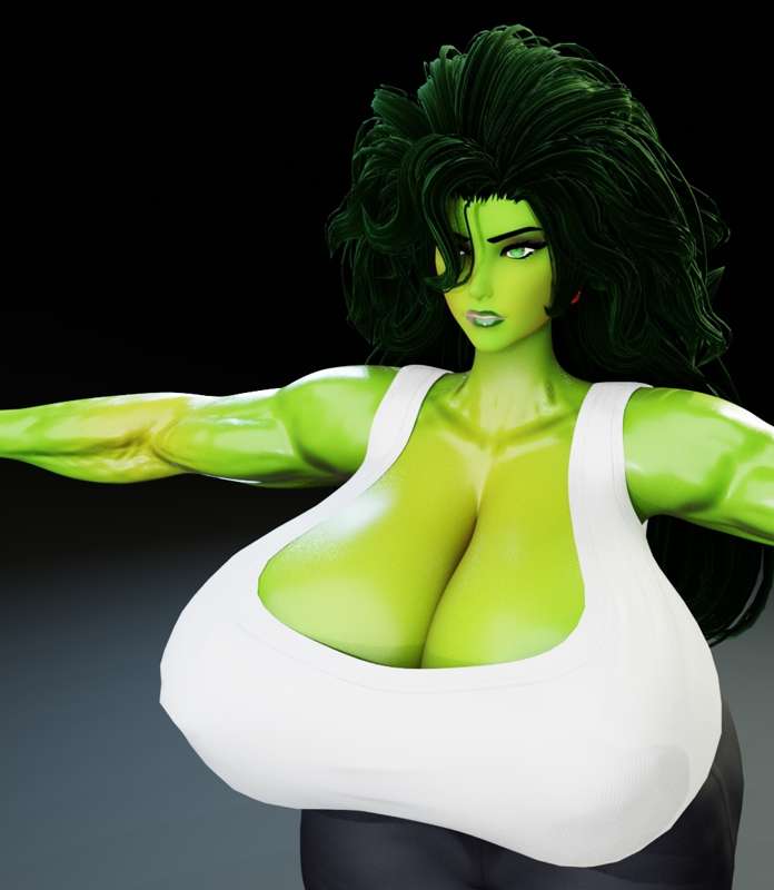1girls 3d 3d_(artwork) angry ass bbw big_breasts blender_(software) breasts endlessillusion female female_only gigantic_breasts green_body green_eyes green_skin huge_breasts large_breasts marvel marvel_comics massive_ass massive_breasts massive_butt massive_thighs muscular muscular_female naughty_face nipples nude nude_female seductive_look she-hulk she-hulk_(endlessillusion) solo superhero