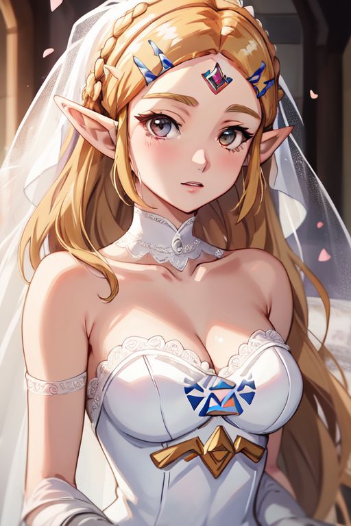 1girls ai_generated blonde blonde_female blonde_hair blonde_hair_female bride bride_gown bride_veil choker cleavage dress elf_ears elf_female female_only gem gem_on_forehead looking_at_viewer nintendo perchance_ai pointy_ears princess_zelda solo splatodyssey the_legend_of_zelda veil wedding_attire wedding_dress wedding_veil wedding_zelda_(splatodyssey) white_choker white_dress zelda_(breath_of_the_wild)