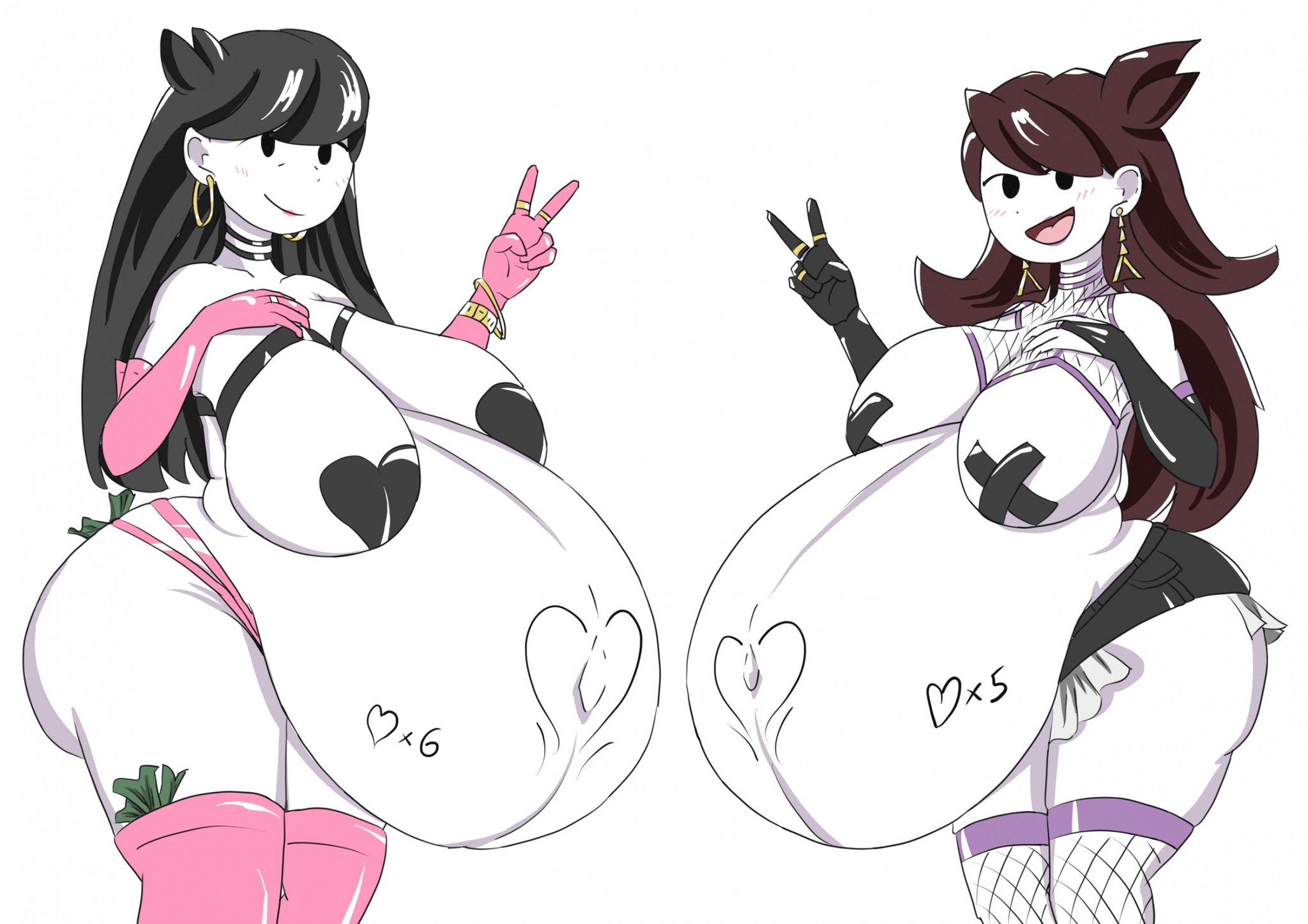 2girls, ass, belly, big ass, big belly, big breasts, body writing, breasts, earrings, female, female only, fishnets, huge belly, hyper pregnancy, jaiden, jaiden animations, jaidens mom, mature female, milf, mother, mother and daughter, multiple females, multiple girls, multiple pregnancies, nightysneaz, pasties, pregnancy tally, pregnant, pregnant mother and daughter, thighhighs, youtube, youtuber