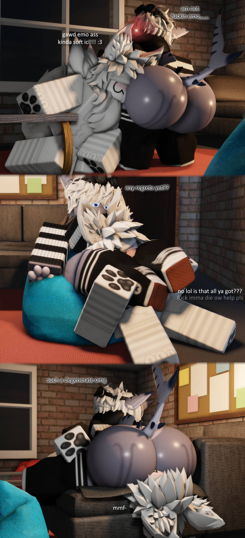 3d ass_smothering big_ass facesitting femboy furry gay male male_only massive_ass mermio mermio_(oc) roblox robloxian shark_tail silly silly_face smothering smothering_ass tagme thick_thighs thigh_choking