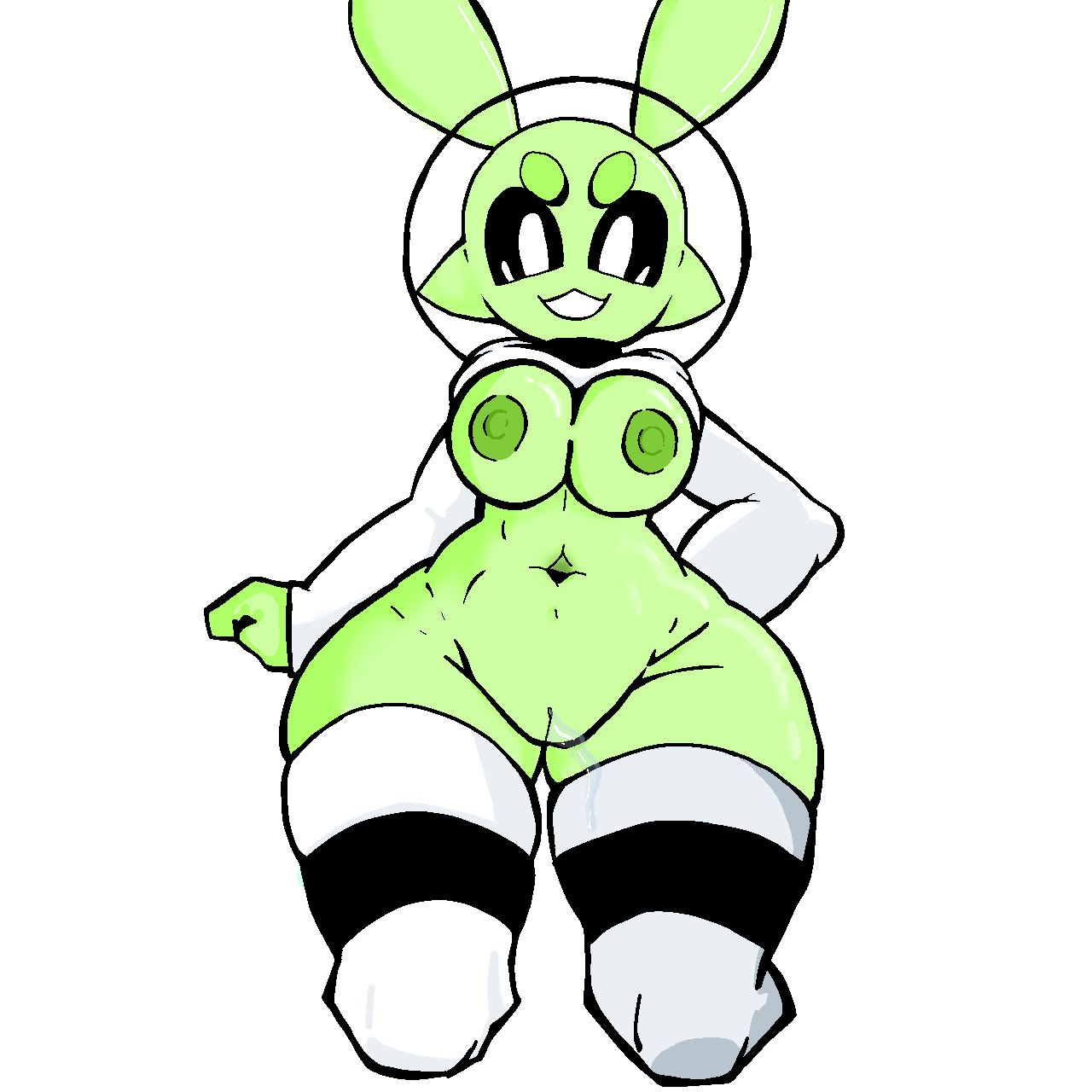 ai generated, alien, alien humanoid, female, green skin, sploot (unknownspy), tagme, unknownspy