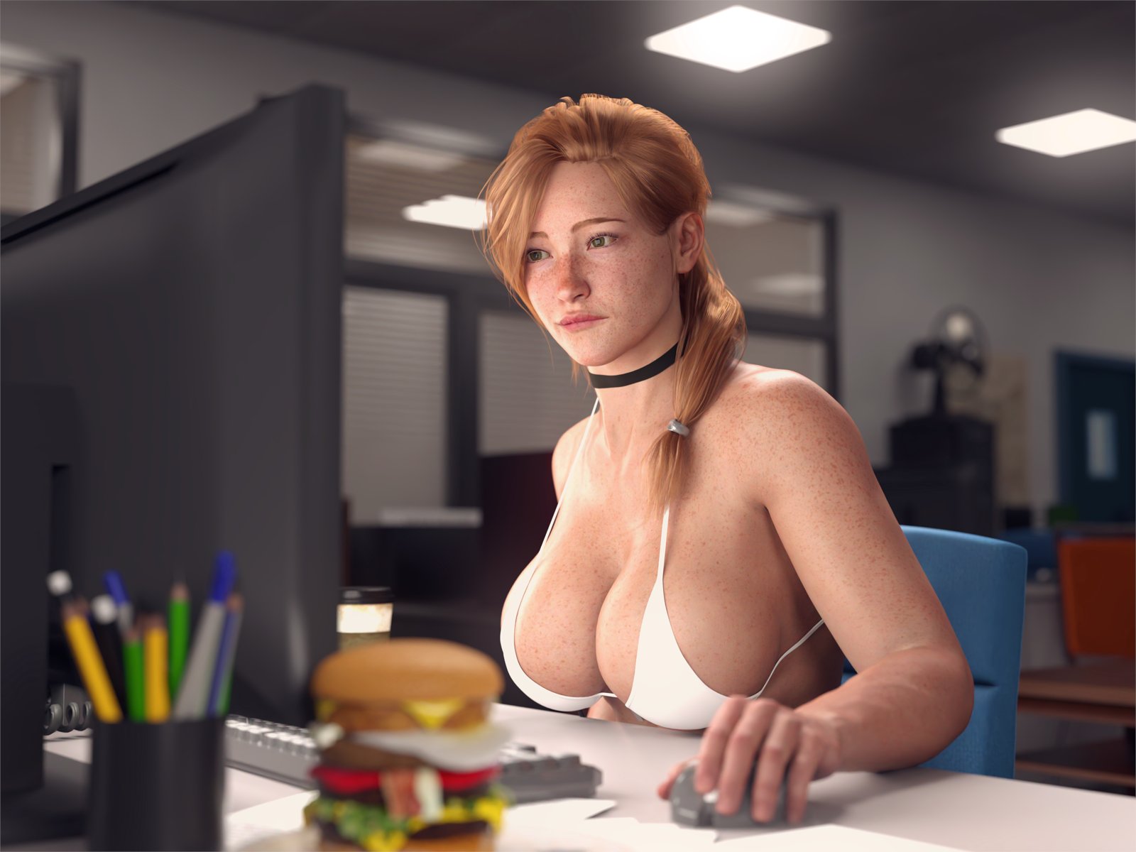 1girls, 3d, big breasts, breasts, bust, busty, chest, curvaceous, curvy, curvy figure, female, freckles, ginger, ginger hair, hips, hourglass figure, legs, light skin, light-skinned female, mature, mature female, morgan tylle (word2), original, original character, slim waist, thick legs, thick thighs, thighs, voluptuous, wide hips, word2