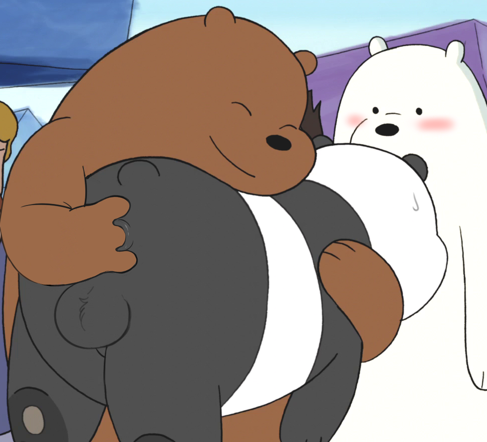 anal anal_fingering anus ass backsack balls bear black_fur black_nose blush brown_fur closed_eyes edit fingering fur grizzly_(character) grizzly_bear group ice_bear male mammal panda panda_(character) pawpads polar_bear short_tail smile sweat sweatdrop we_bare_bears white_fur yaoi