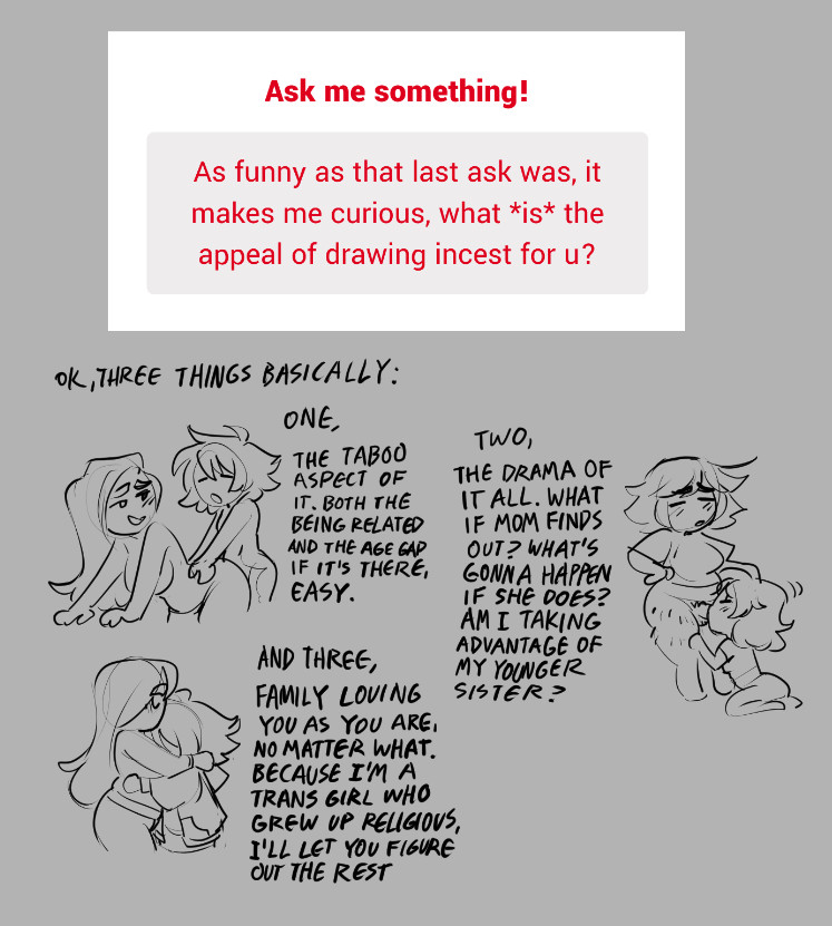 1girls, 2d, 3dickgirls, 3futas, age difference, alice gunner (catgrrrlriot), ask blog, bent over, blowjob, blush, body hair, catgrrrlriot, closed eyes, completely nude, completely nude female, completely nude futa, daughter, dickgirl, dickgirl/dickgirl, dickgirl/female, english, english commentary, english text, erin (catgrrrlriot), explanation, fellatio, female, female penetrated, from behind, futa on female, futa on futa, futa penetrating, futa penetrating female, futanari, gynomorph, gynomorph penetrating, gynomorph penetrating female, gynomorph penetrating gynomorph, gynomorph/female, gynomorph/gynomorph, harry gunner (catgrrrlriot), hug, hugging, implied penetration, incest, intersex, intersex penetrating, intersex penetrating intersex, intersex/intersex, kneeling, kneeling oral position, leg hair, long hair, looking back, looking pleasured, love, maddie (catgrrrlriot), mature, mature female, milf, monochrome, mother, mother and daughter, multiple poses, multiple views, nude female, nude futa, oddly wholesome, older female, older penetrated, open mouth, oral, oral penetration, oral sex, original character, parent, parent and child, penetration, sex, shoulder length hair, siblings, simple background, sisters, sketch, standing, text, thick eyebrows, trans woman, transfem, transgender, younger futa, younger penetrating, younger penetrating older