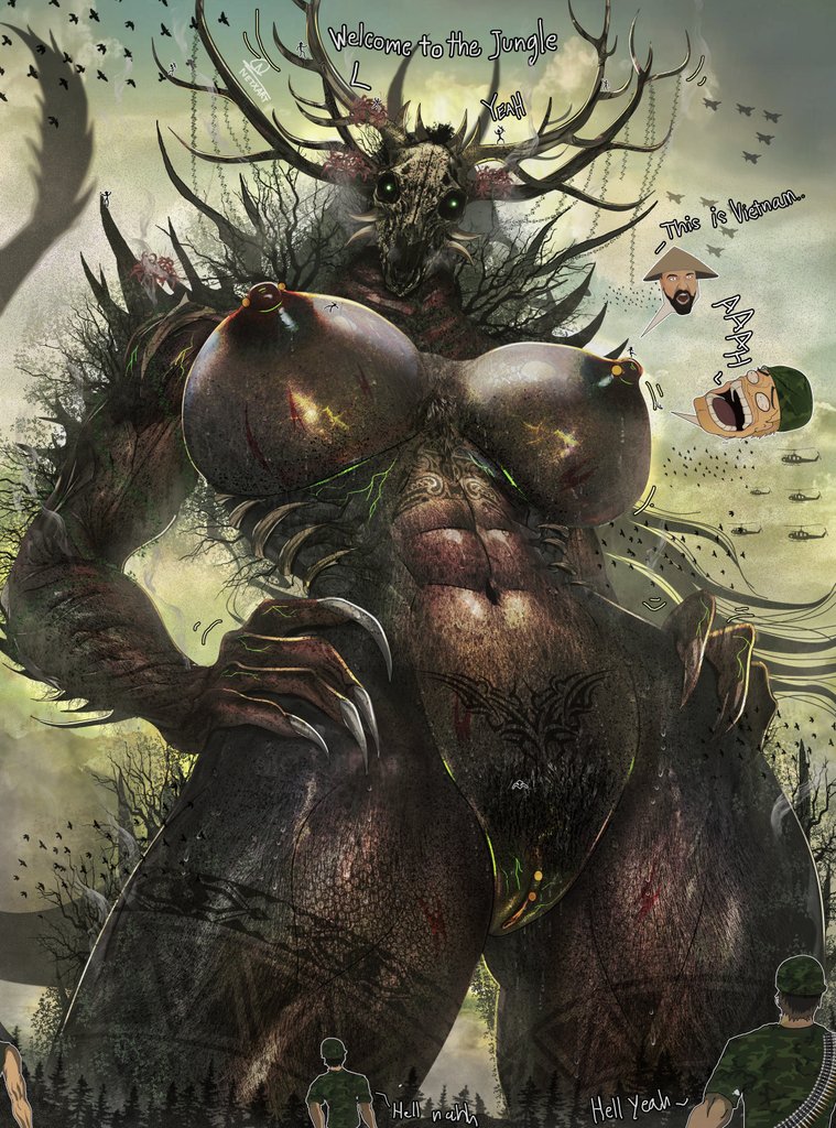 1girls, big ass, big breasts, big thighs, breasts, creature, curvaceous, curvy, curvy figure, daikaiju, digital media (artwork), female, giantess, hips, hourglass figure, huge ass, huge breasts, huge thighs, humanoid, kaiju, large ass, large breasts, large thighs, legs, macro, macro female, mature, mature female, monster, monster girl, mumomoxart, netxart, non-human, nonhuman, project kaiju, slim waist, tb-090 jungle, thick, thick hips, thick legs, thick thighs, thighs, voluptuous, waist, wide hips, wide thighs