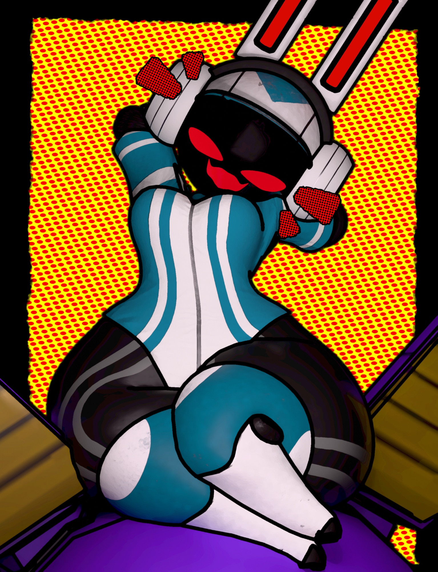 3d, anaroth, big breasts, breasts, cleavage, female, furry, huge breasts, project turboblast, tagme, tempo (project turboblast), thick thighs, wide hips