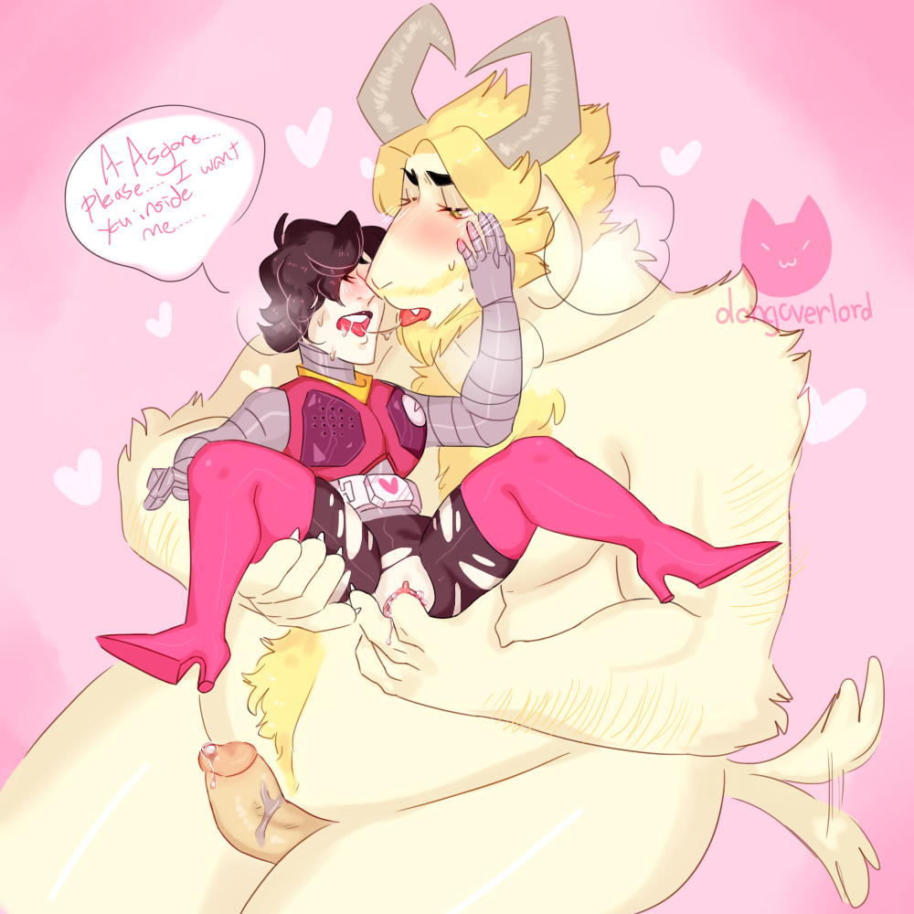 anthro asgore_dreemurr beard blush boss_monster caprine clothed clothing crossdressing cuntboy cuntboy/male dongoverlord duo erection facial_hair fur goat high_heel_boots horn humanoid humanoid_robot intersex long_ears long_hair machine mammal mettaton mettaton_ex monster muscular open_mouth penetration penis pussy robot robot_humanoid simple_background teeth tongue tongue_out undertale vaginal_penetration video_games white_fur