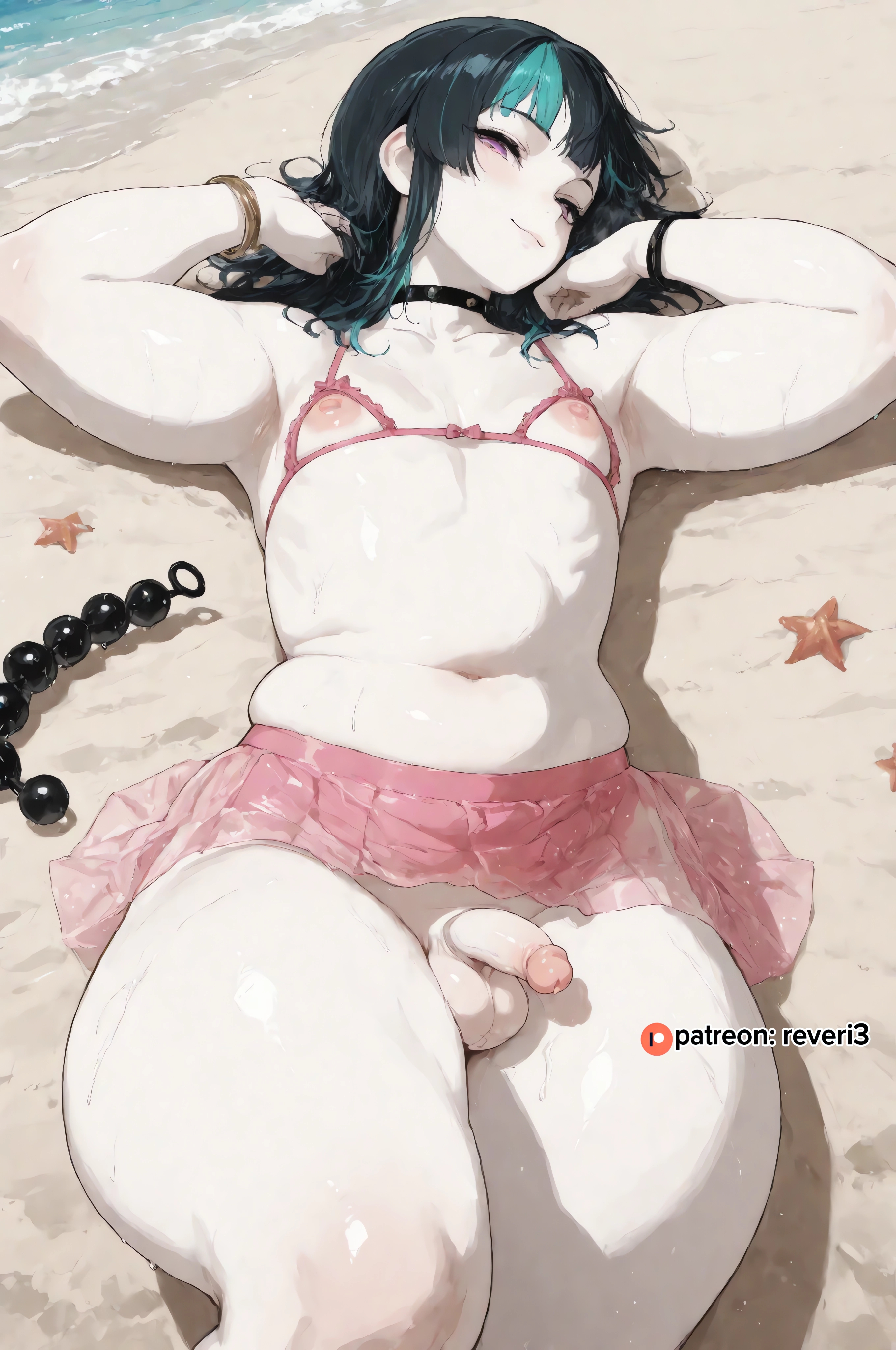 1boy, 1guy, 1male, 1man, ai, ai art, ai generated, areola, areolae, armpit, armpit crease, armpit fetish, armpits, armpits fetish, artificial intelligence, bangs, beach, belly, big arms, big hips, big legs, big stomach, big thighs, big waist, bitch boy, black hair, boobs, breasts, chubby, chubby body, cock, completely naked, completely nude, crossdressing, cupless bra, curvy, curvy body, dick, exhibition, exhibitionism, exhibitionist, fat, fat body, femboy, flat chest, gay, giant hips, gigantic arms, gigantic hips, gigantic thighs, green hair, hips, hoshi kirara, huge arms, huge hips, huge legs, huge stomach, huge thighs, jujutsu kaisen, large arms, large hips, large stomach, large thighs, lay down, laying, laying down, legs, male, massive arms, massive hips, massive legs, massive stomach, massive thighs, naked, naked boy, naked femboy, naked male, naked man, nipples, no panties, nude, nude boy, nude femboy, nude male, nude man, otoko no ko, outdoors, patreon, penis, petite, plump, plump body, pretty boy, public, public exposure, public humiliation, public indecency, public nudity, purple hair, reveri3, see through, see through clothes, see through clothing, see through dress, see-through, see-through clothes, see-through clothing, see-through dress, see-through skirt, sidelocks, sissy, slightly chubby, slightly chubby femboy, small cock, small dick, small penis, solo, stomach, testicles, thick, thick arms, thick body, thick femboy, thick hips, thick legs, thick stomach, thick thighs, thick waist, thighs, tits, titties, tomgirl, transparent, transparent clothes, transparent clothing, transparent dress, transparent skirt, trap, twink, uncensored, waist, wide hips, wide waist