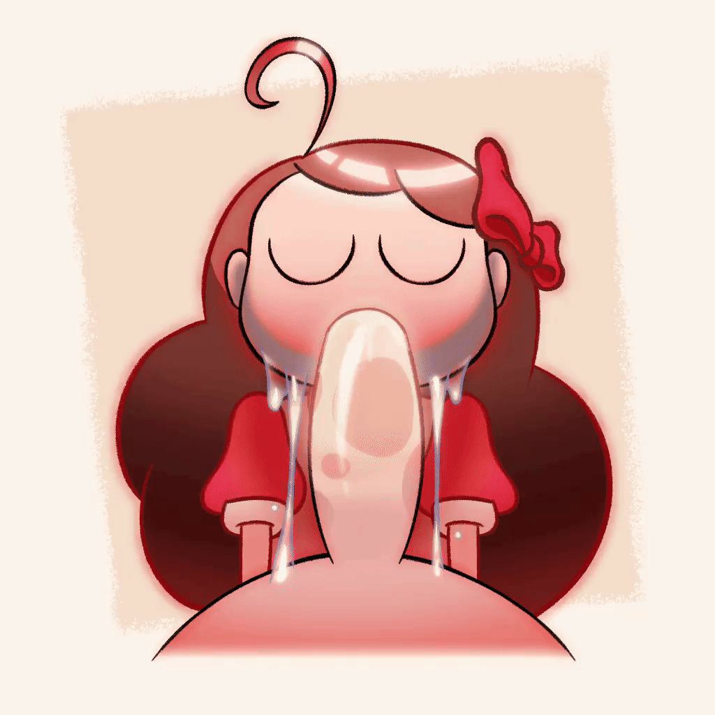 1boy, 1girls, 2026, ahoge, animated, bee (bee and puppycat), bee and puppycat, big cock, big penis, blowjob, blush, brown hair, chibi, chibi style, closed eyes, cock, cowlick, cum, cumdrip, deepthroat, dick, erect penis, erection, eyes closed, fellatio, female, female penetrated, femboy, genitals, gif, hair ornament, hair ribbon, hairbow, light skin, light-skinned female, long hair, looping animation, male pov, oral, oral penetration, oral sex, penis, pov, pov blowjob, pov male, puffy short sleeves, puffy sleeves, red bow, red dress, ribbon, saliva, saliva drip, saliva on penis, saliva string, saliva trail, sex, short sleeves, shorter than 10 seconds, simple background, sloppy, straight, straight hair, straight sex, throat fuck, throat swabbing, wallnut9 9