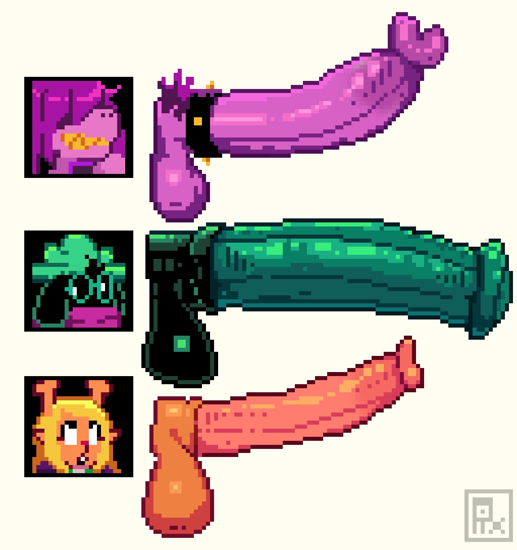2026, 2d, animal genitalia, animal penis, anthro, balls, big balls, big penis, bovid, caprine, comparing, comparing penis, darkner, deer, deltarune, futanari, goat, hi res, horsecock, huge cock, mammal, new world deer, noelle holiday, penis, penis focus, penis size difference, pixel art, pixelated, pixzapix, ralsei, reaction image, reindeer, reptile, scalie, simple background, sprite, susie (deltarune), watermark, white background
