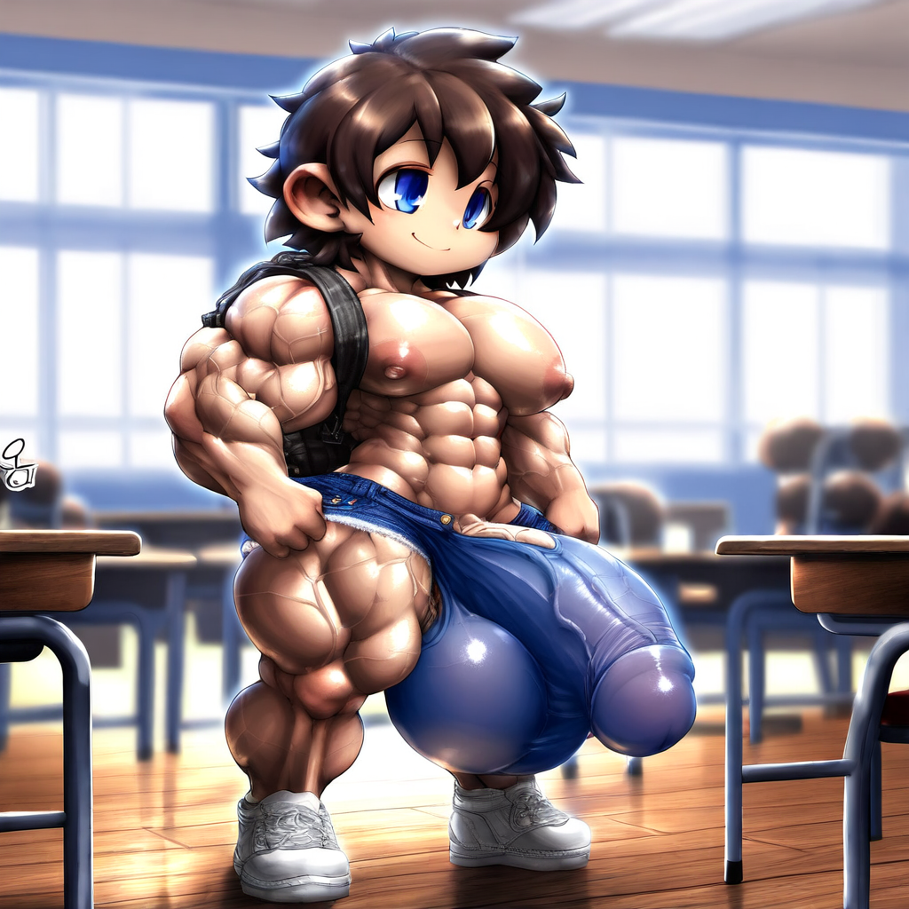 1boy 1male 1man 4_fingers 4_toes abs ai_generated athletic athletic_male backpack balls balls_outline ballsack barely_contained_penis biceps big_balls big_cock big_dick big_muscles big_pecs big_penis big_testicles boner bulge calves casual casual_boner casual_erection classroom cock cute cute_face cute_male deltoids detailed dick erect_penis erection fat_balls fat_cock fat_penis hard_nipples huge_balls huge_cock huge_testicles human humanoid_feet humanoid_hands humanoid_penis hyper hyper_balls hyper_bulge hyper_genitalia hyper_penis indoors inside large_cock large_dick large_pecs large_pectorals large_penis male male_chest male_feet male_focus male_nipples male_only man_boobs man_breasts man_tits manly minishorts muscle muscle_boy muscles muscular muscular_male nai_diffusion nipples nonchalant nuts nutsack pecs pectorals penis_outline school scrotum shameless shortstack sneakers solo solo_male stocky street swollen_balls testicles theblockhead thick thick_hips thick_legs thick_penis thick_thighs vein veins veins_on_dick veiny veiny_muscles veiny_penis wide_hips young young_male