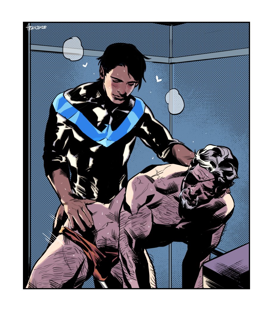 age difference, anal, anal sex, ass, batman (series), bottom heavy male, bulge, bulge through clothing, clothed/nude, dc, dc comics, deathstroke, dick grayson, digital media (artwork), doggy style, francishsie, francisxie, gay, gay sex, hidden sex, male, male on male, male penetrated, male penetrating, male penetrating male, male underwear, male/male, nightwing, nude, nude male, nude male clothed male, older male, older male and younger male, penetration, penis, penis in ass, sex, slade wilson, superhero, underwear, underwear only, younger penetrating older