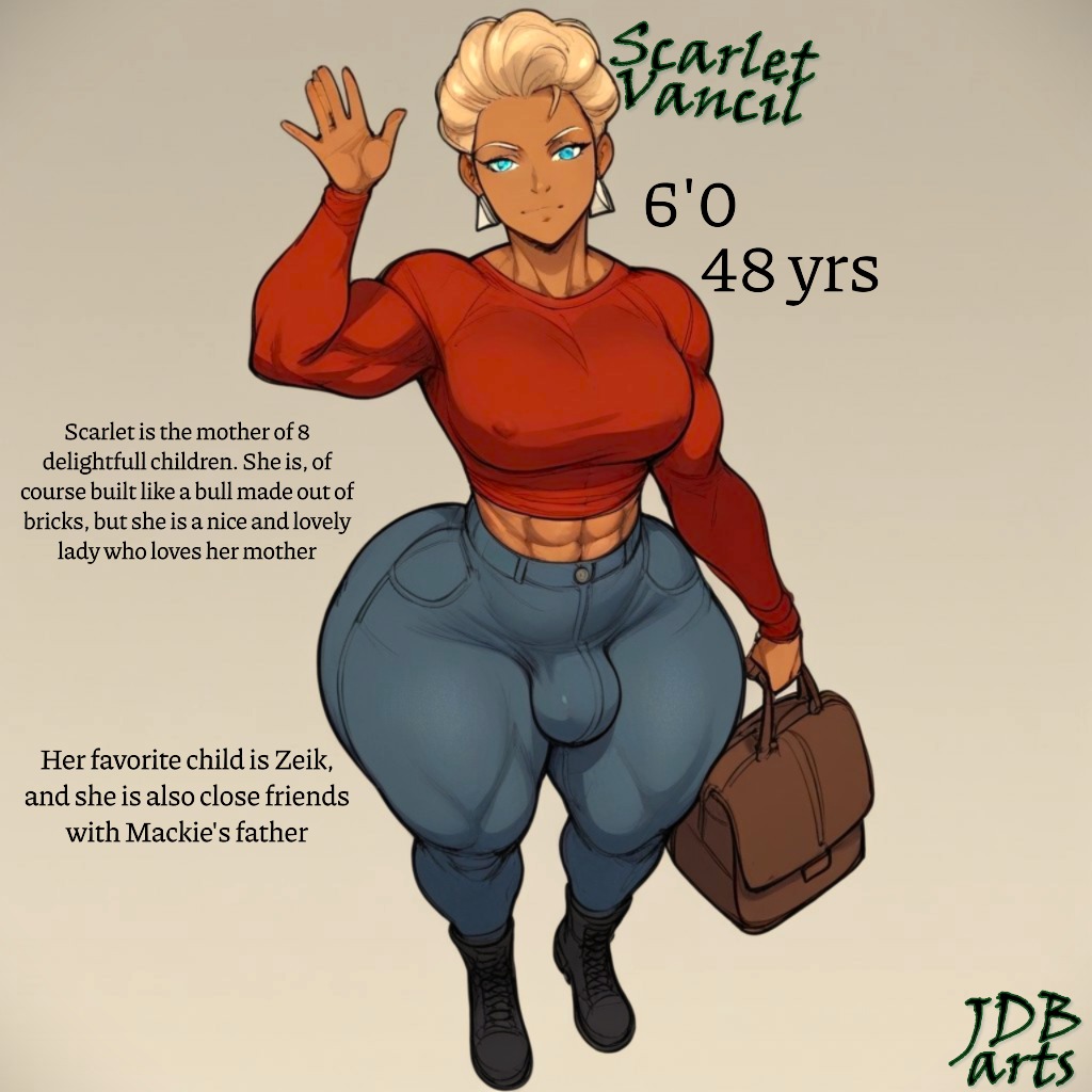 1futa abs ai_generated ass big_breasts blonde_hair blue_eyes boots breasts built civitai curvy curvy_figure dark-skinned_futa dark-skinned_futanari dark_skin fat_ass female futanari gay intersex jonnidabun milf mother mother_(lore) muscular muscular_futa muscular_futanari penis_bulge perky_nipples scarlet_(jonnidabun) strong_female thick_thighs voluptuous voluptuous_futa voluptuous_futanari waist waving waving_at_viewer