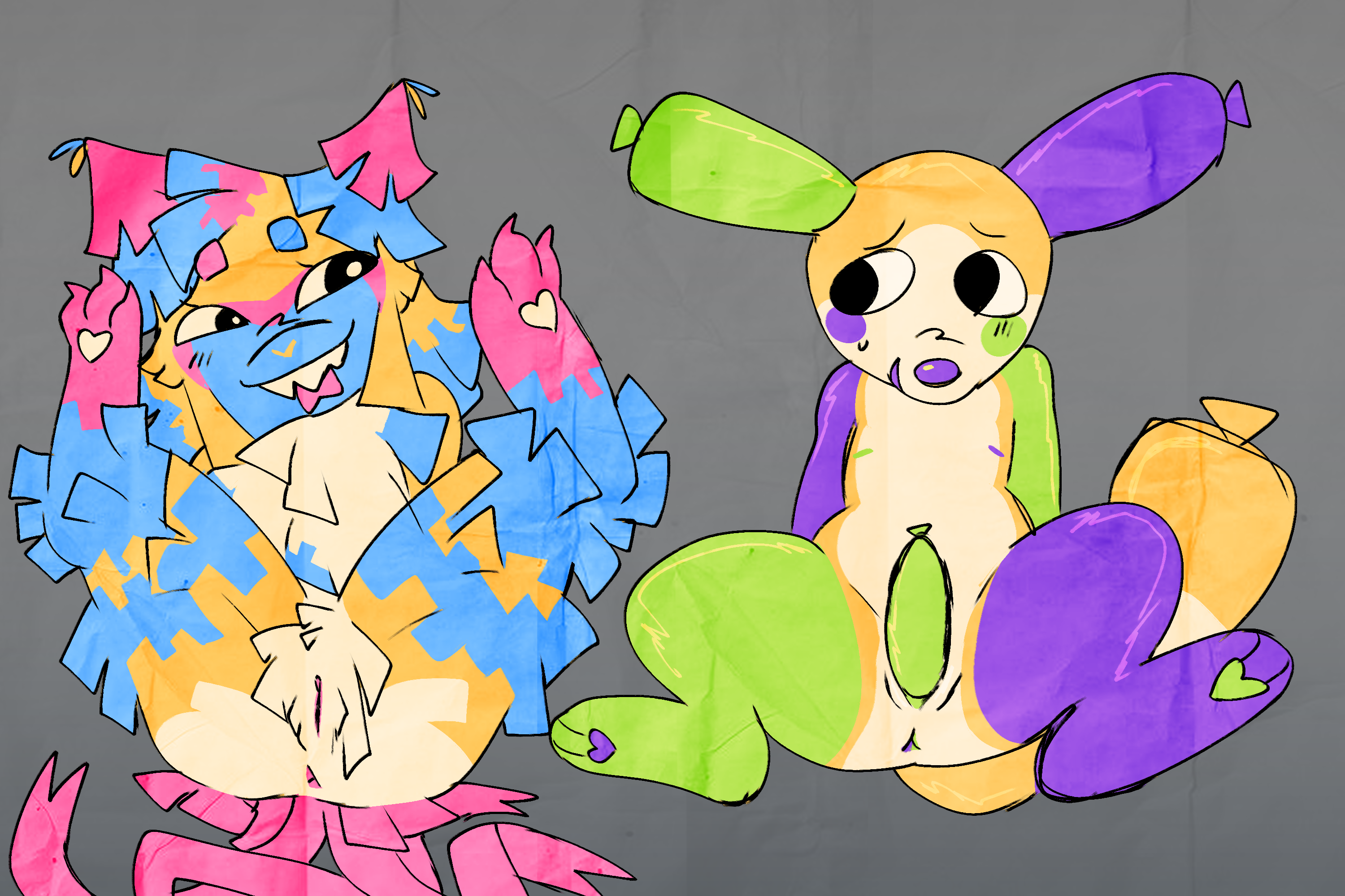 1boy, 1girls, artist request, dandy's world, female, femboy, gay, gay anal, gay male, gay sex, homosexual, homosexual male, homosexual sex, looey (dandy's world), looking at another, male, male penetrated, male penetrating, male/male, penis, presenting penis, presenting pussy, pussy, self upload, spread legs, spreading, tagme, unusual anatomy, unusual genitalia, unusual penis, yatta (dandy's world)