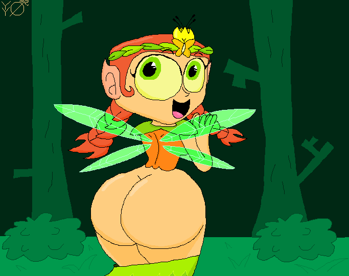 1girls 2024 5_fingers adorable backboob big_ass big_breasts braided_hair braided_twintails cartoon_network cute dc dc_comics fairy fairy_wings female green_eyes js_paint leaf_skirt looking_back mother_nature mother_nature_(ttg) mr._y0-y0! ms_paint no_panties orange_hair pointy_ears self_upload sideboob skirt skirt_down tagme teen_titans_go twintails