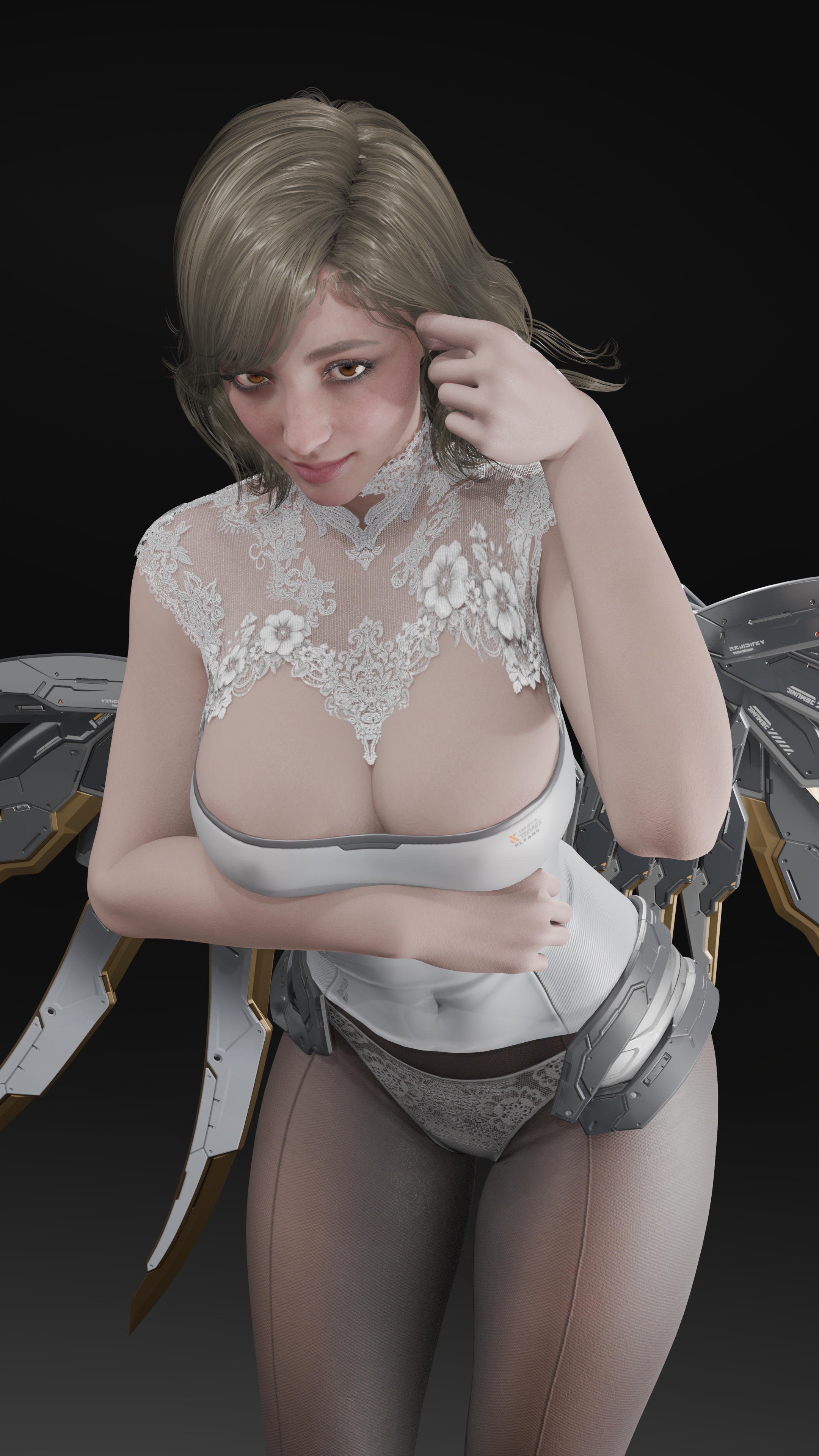 1girls, 3d, alternate version available, ass, big ass, big breasts, big thighs, breasts, female, female only, futuristic, looking at viewer, serena (the first descendant), solo, tagme, the first descendant, thick, thick ass, thick thighs, thighs, voluptuous, voluptuous female, white hair, wide hips, zen art