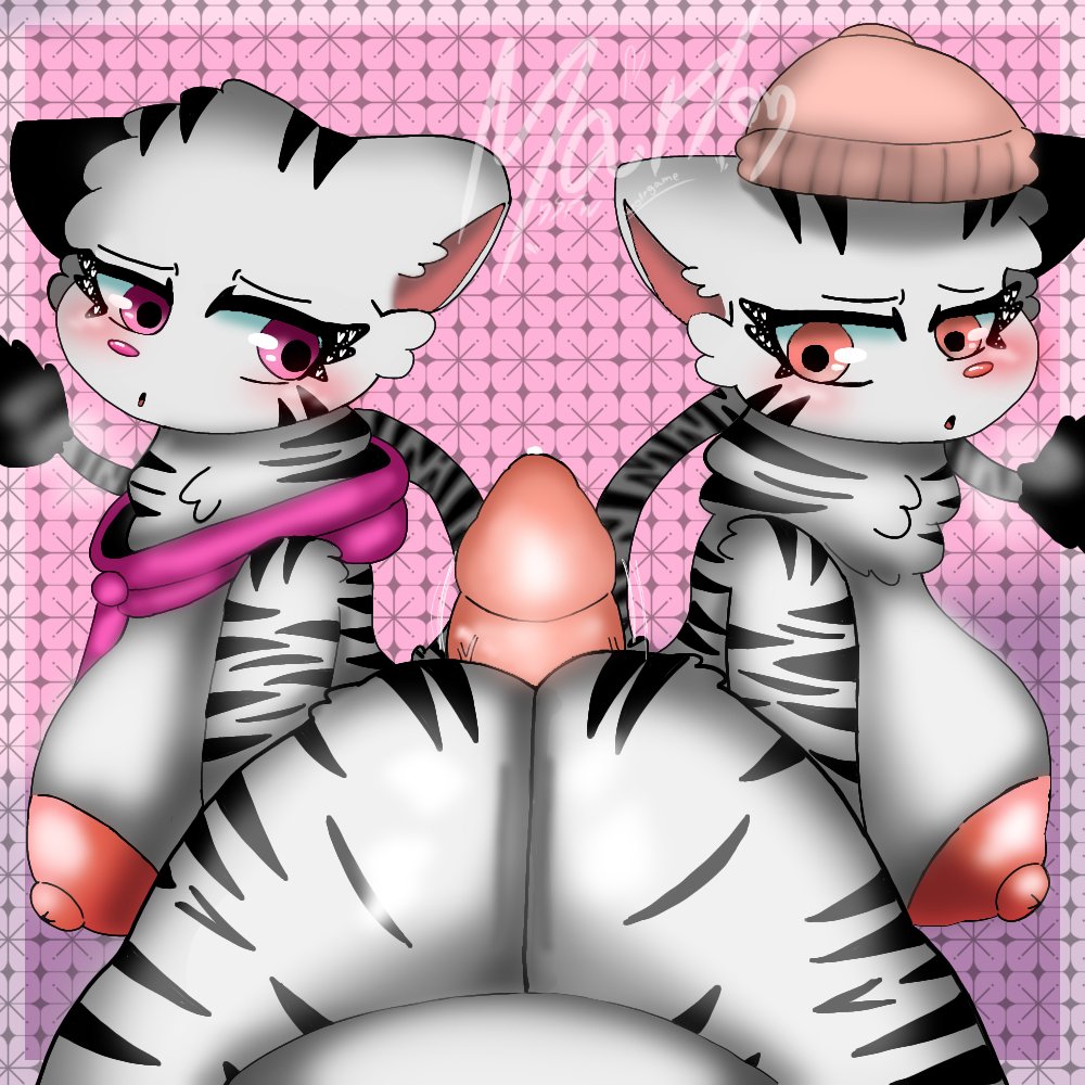 2girls aged_up ass assjob beanie_hat big_ass big_breasts breasts buttjob female female_focus huge_breasts multiple_girls naked naked_female nude nude_female piggy:_book_1 piggy_(game) player roblox_game scarf sisters thick_thighs thighs twins woflgame zebra zebra_girl zee_(piggy) zuzy_(piggy)