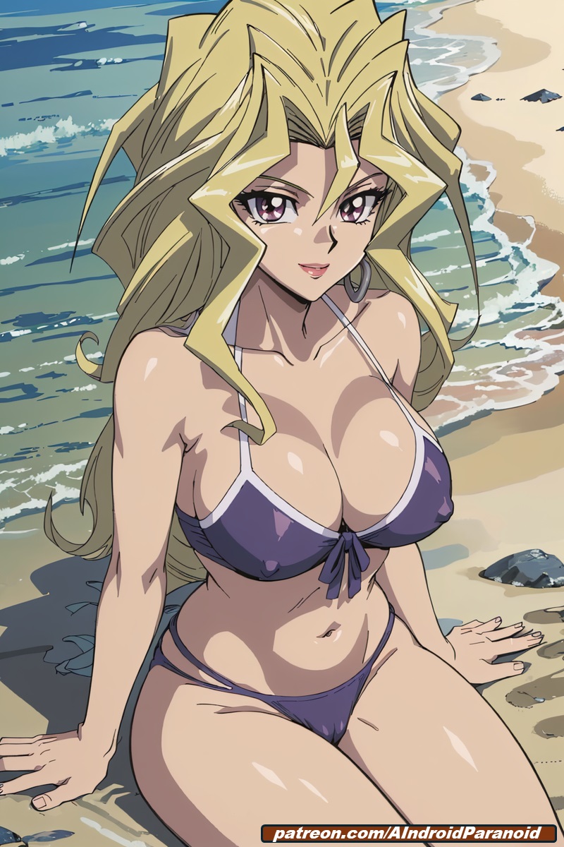 1girls, ai generated, aindroidparanoid, ass, beach, big ass, big breasts, bikini, blonde hair, breasts, cameltoe, curvy figure, female, female only, huge ass, huge breasts, large ass, large breasts, mai valentine, narrow waist, ocean, outdoors, purple eyes, pussy, sand, seaside, stable diffusion, wavy hair, yu-gi-oh!, yu-gi-oh! gx