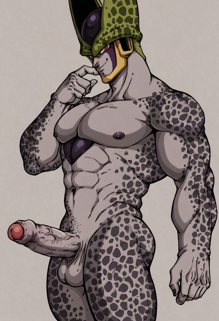 bara bio-android_(dragon_ball) cell_(dragon_ball) dragon_ball dragon_ball_z male male_only penis perfect_cell solo