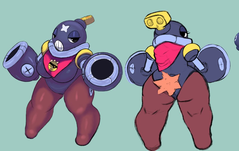 artesjsc big_ass big_breasts brawl_stars breasts bubble_butt female huge_ass humanoid tagme thick_thighs tick_(brawl_stars) wide_hips